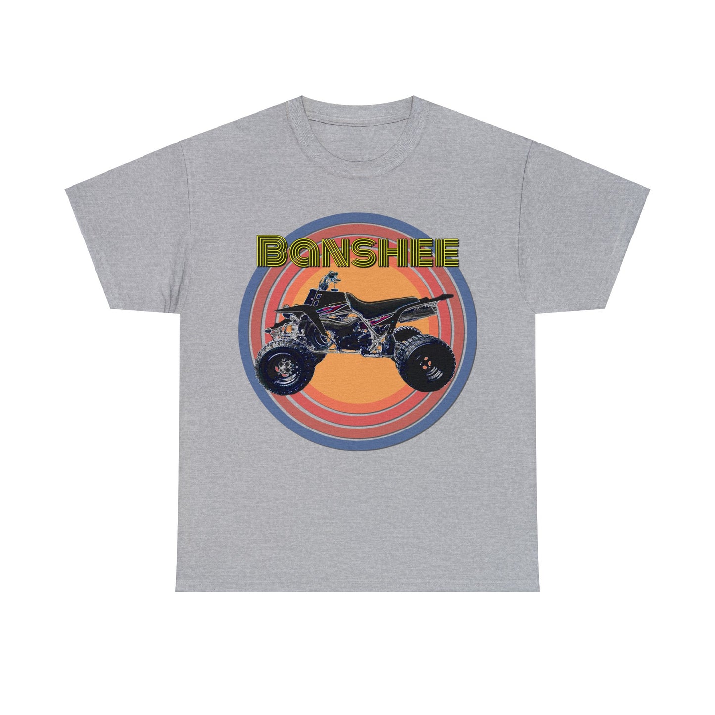 Banshee Quad, ATV, ATC, Vintage, Retro, All Terrain Vehicle Heavy Cotton Tee