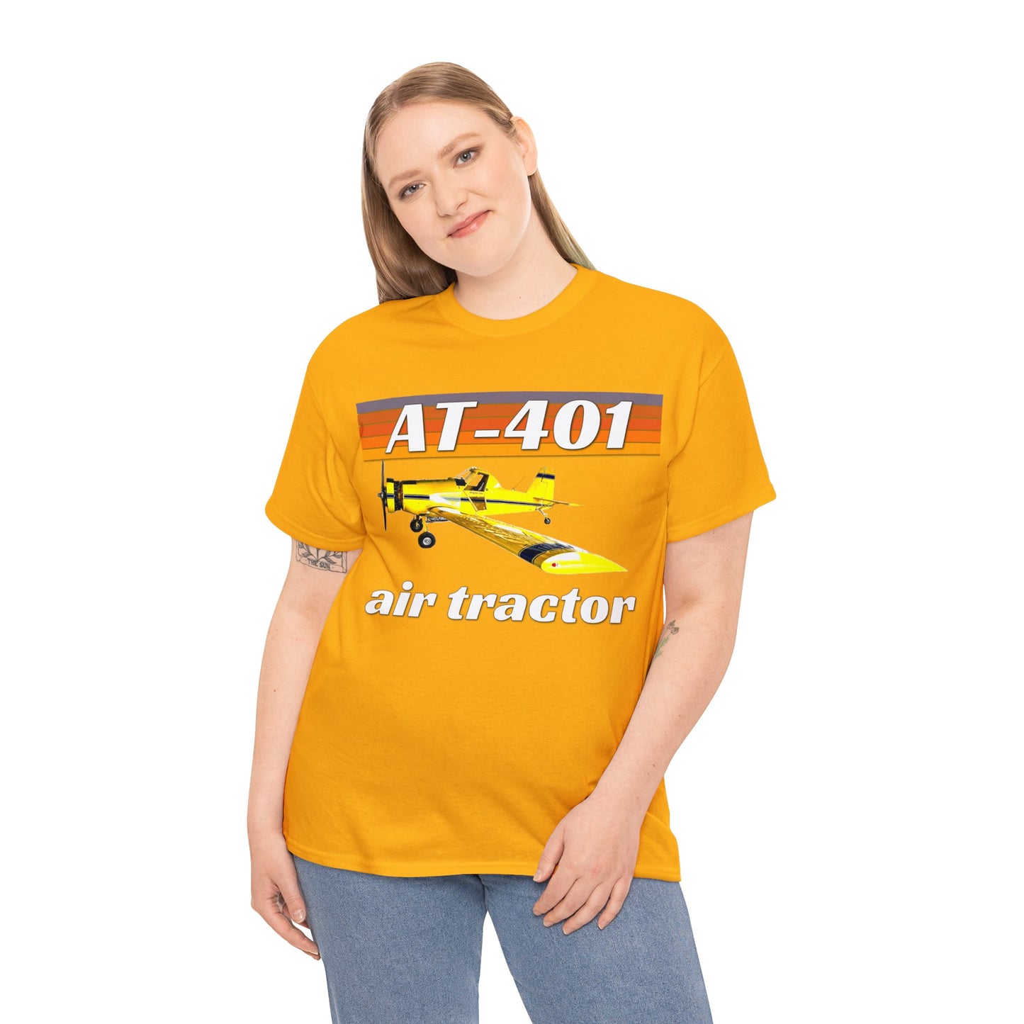 AT 401 Crop Duster Plane, Air Tractor Airplane, Farming Airplane Heavy Cotton Tee