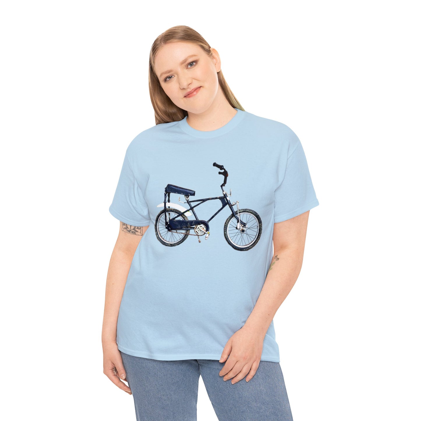 Vintage 1970s BMX Bicycle, Thunder Road Bike, Retro Dirt Bike Heavy Cotton Tee