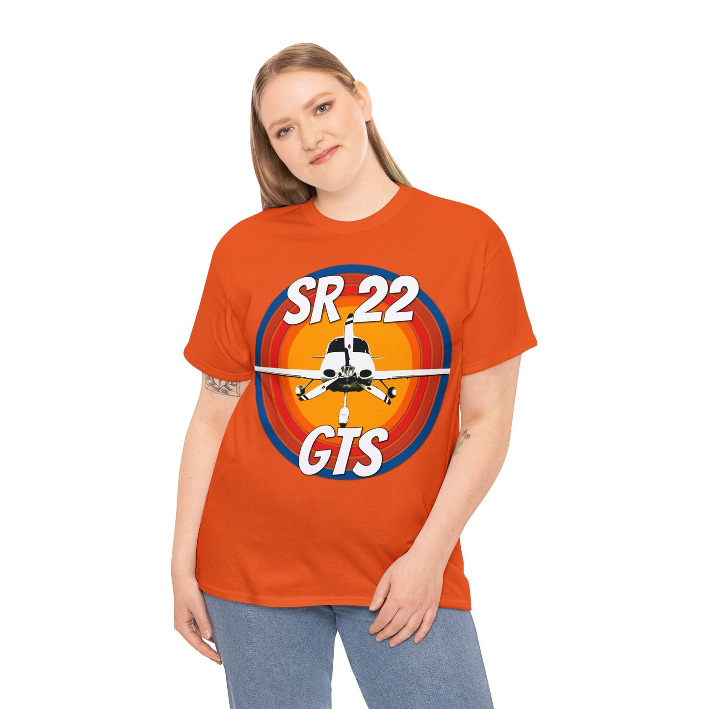 Private Airplane, Prop Plane, SR22 GTS Airplane Heavy Cotton Tee