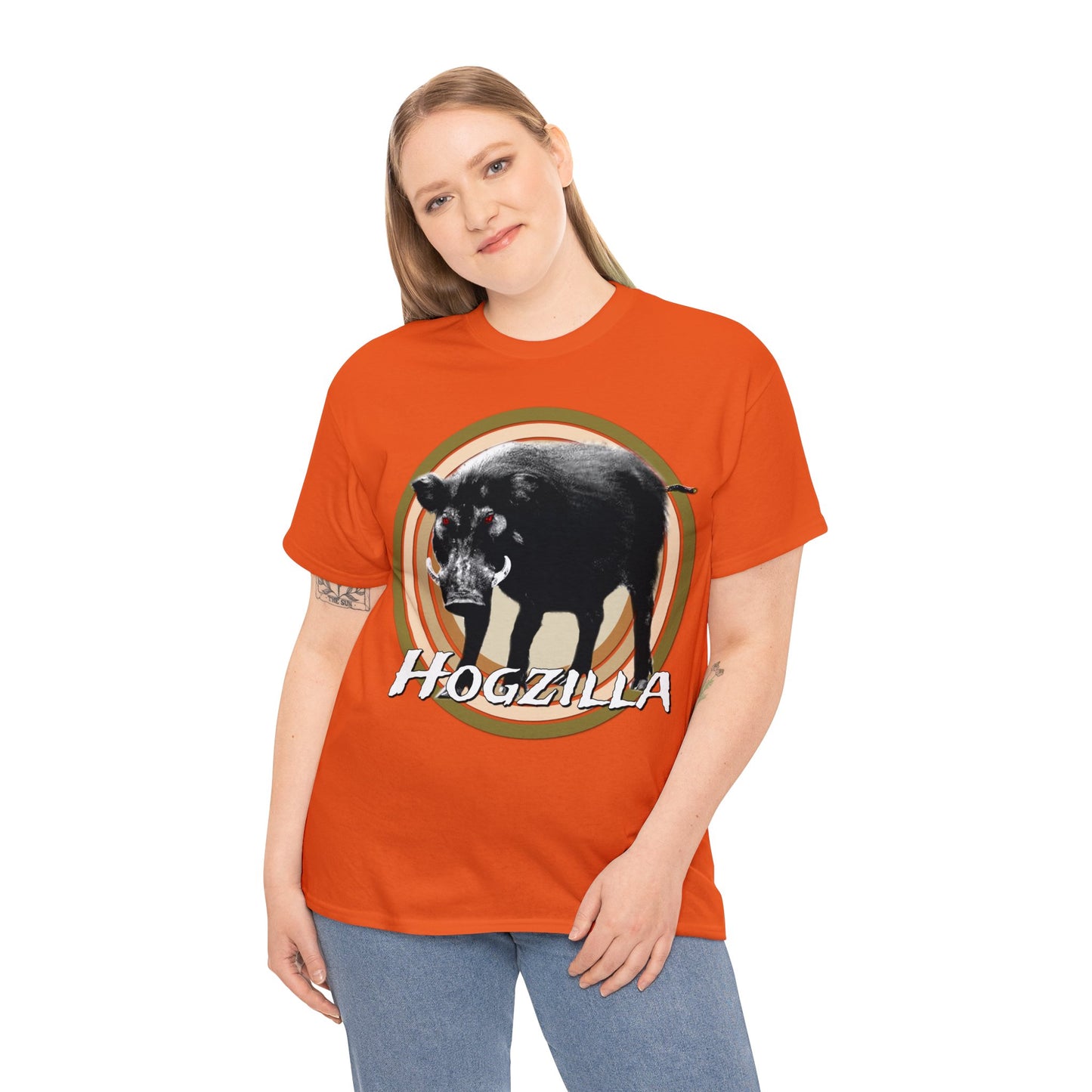 Wild Hog Hunting, Wild Hog, Hog Wild, Hog Boar Hunter, Hogzilla Heavy Cotton Tee