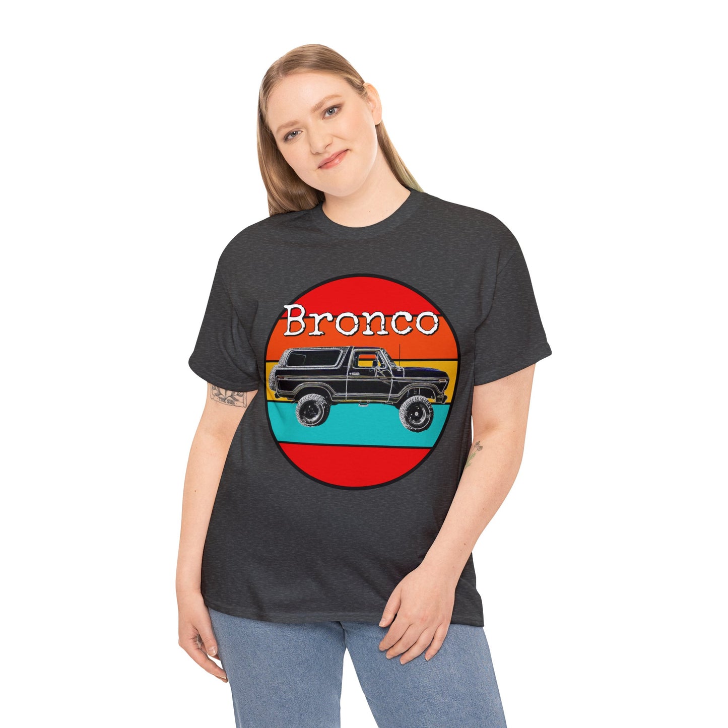 Vintage 4x4 Bronco Truck, Off Road 4 Wheel Drive Heavy Cotton Tee