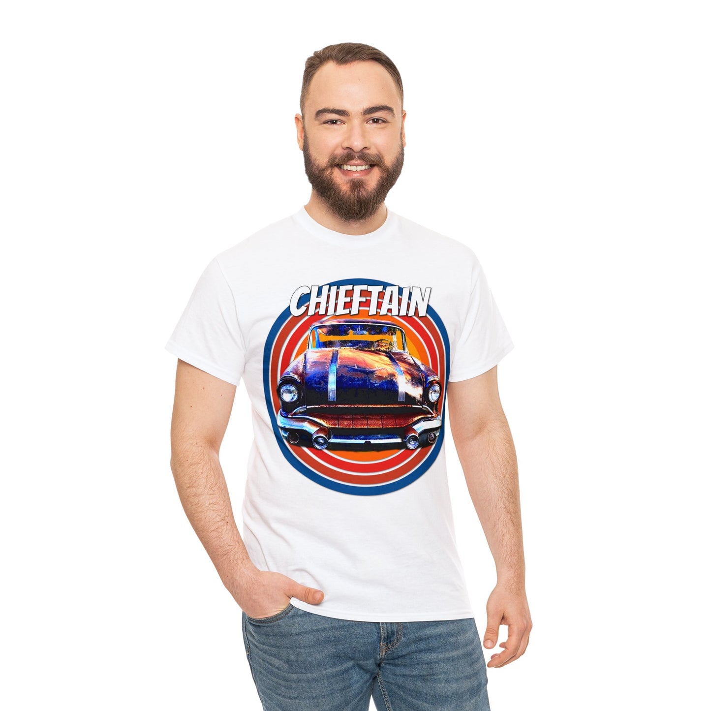 Vintage Chieftain Car, Antique Chieftain American Car Heavy Cotton Tee