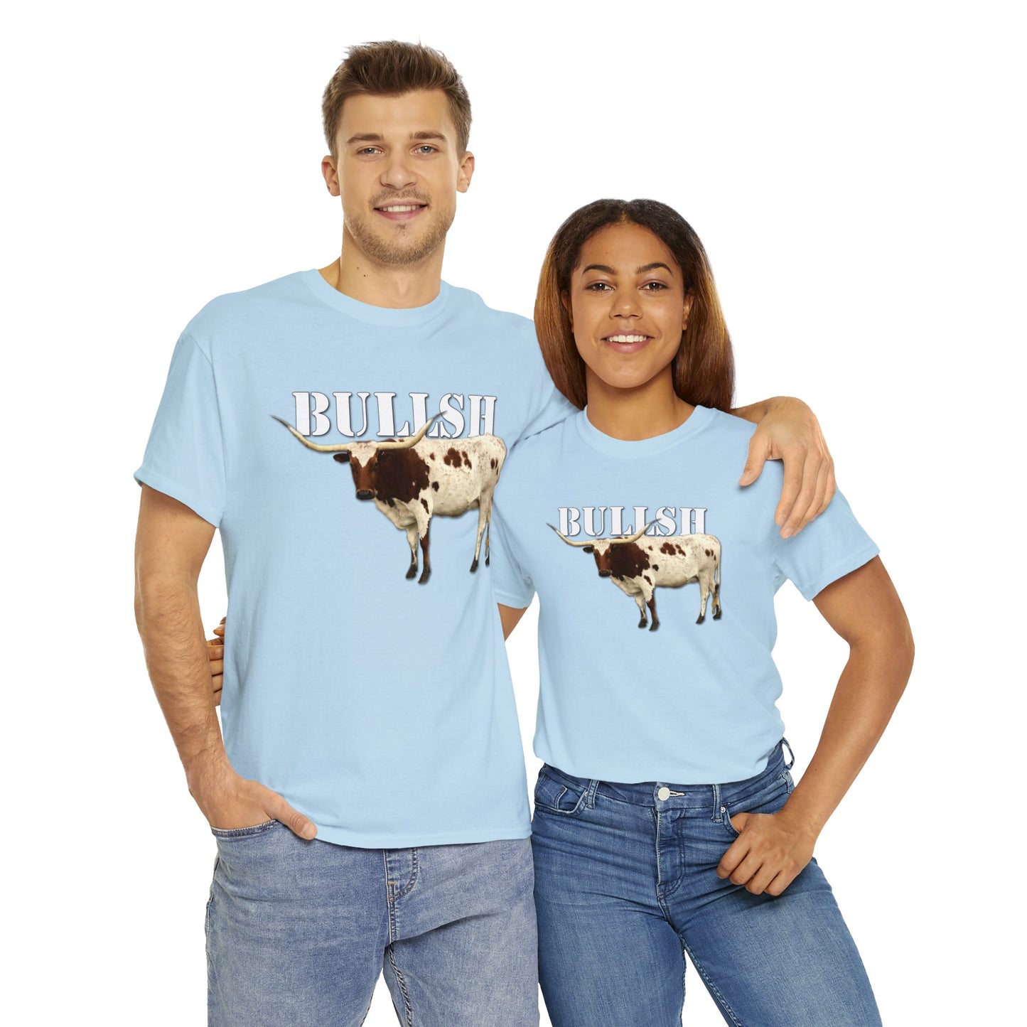 Bullsh, Longhorn, Cow, Cattle, Funny, Texas, Country Heavy Cotton Tee