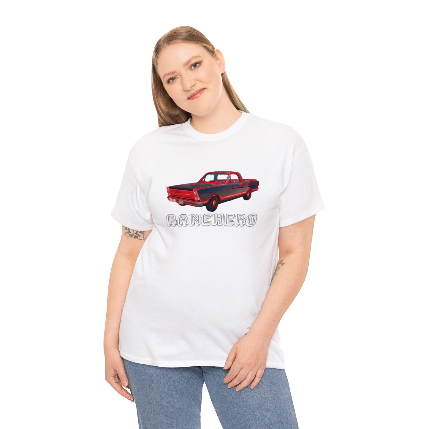 Vintage Ranchero Pick Up Car, Retro Vintage Pick Up Truck Heavy Cotton Tee