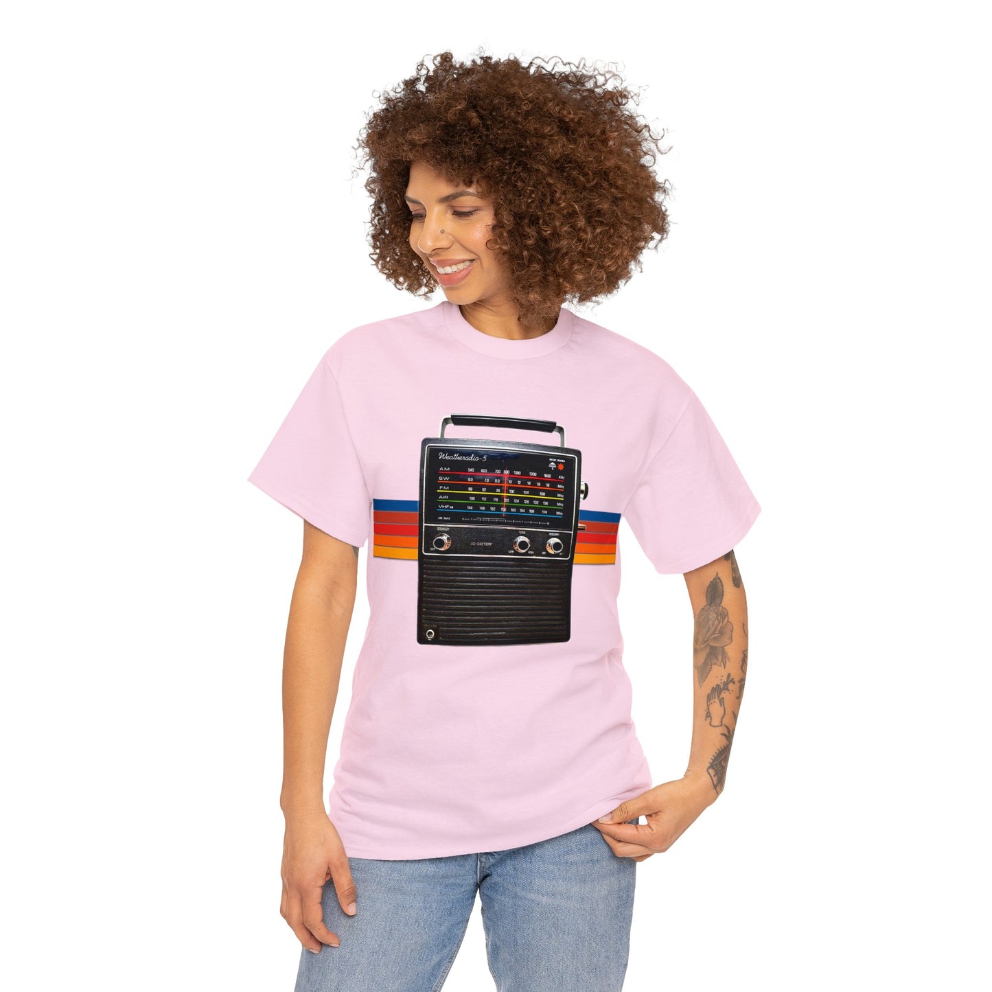 Vintage Retro 1970s AM FM Shortwave Radio Heavy Cotton Tee