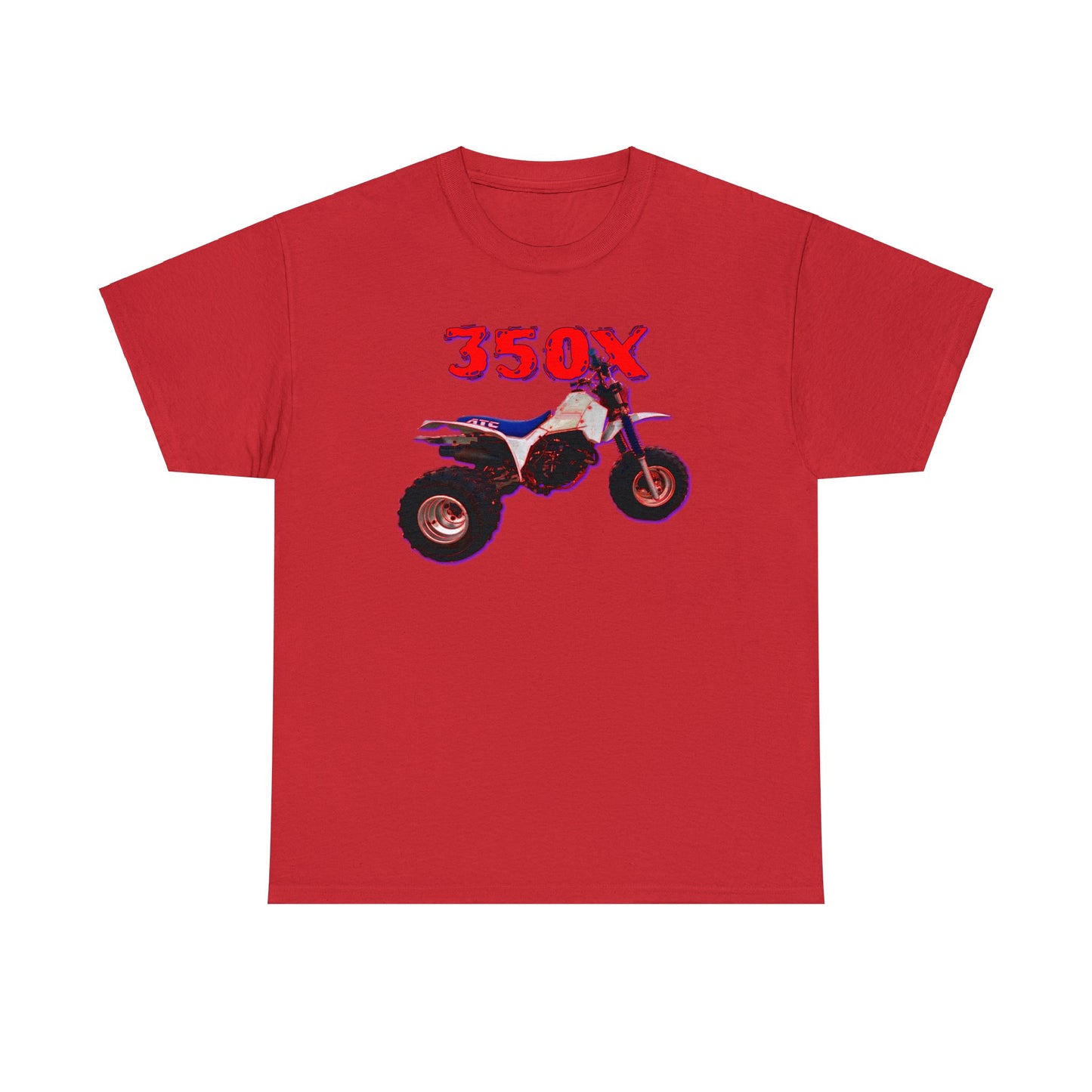 350X Three Wheeler, Vintage 3 Wheeler, Retro ATC, All Terrain Vehicle Heavy Cotton Tee