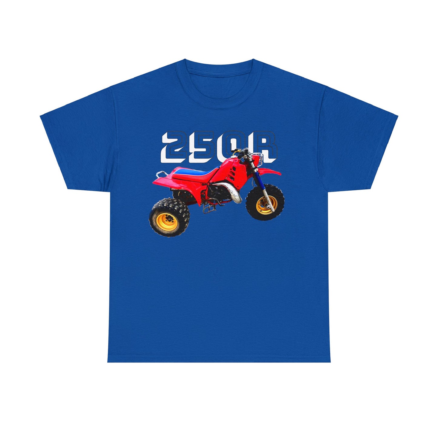 250R Three Wheeler, Retro Three Wheeler, 2 Stroke 3 Wheeler, ATV, ATC Heavy Cotton Tee