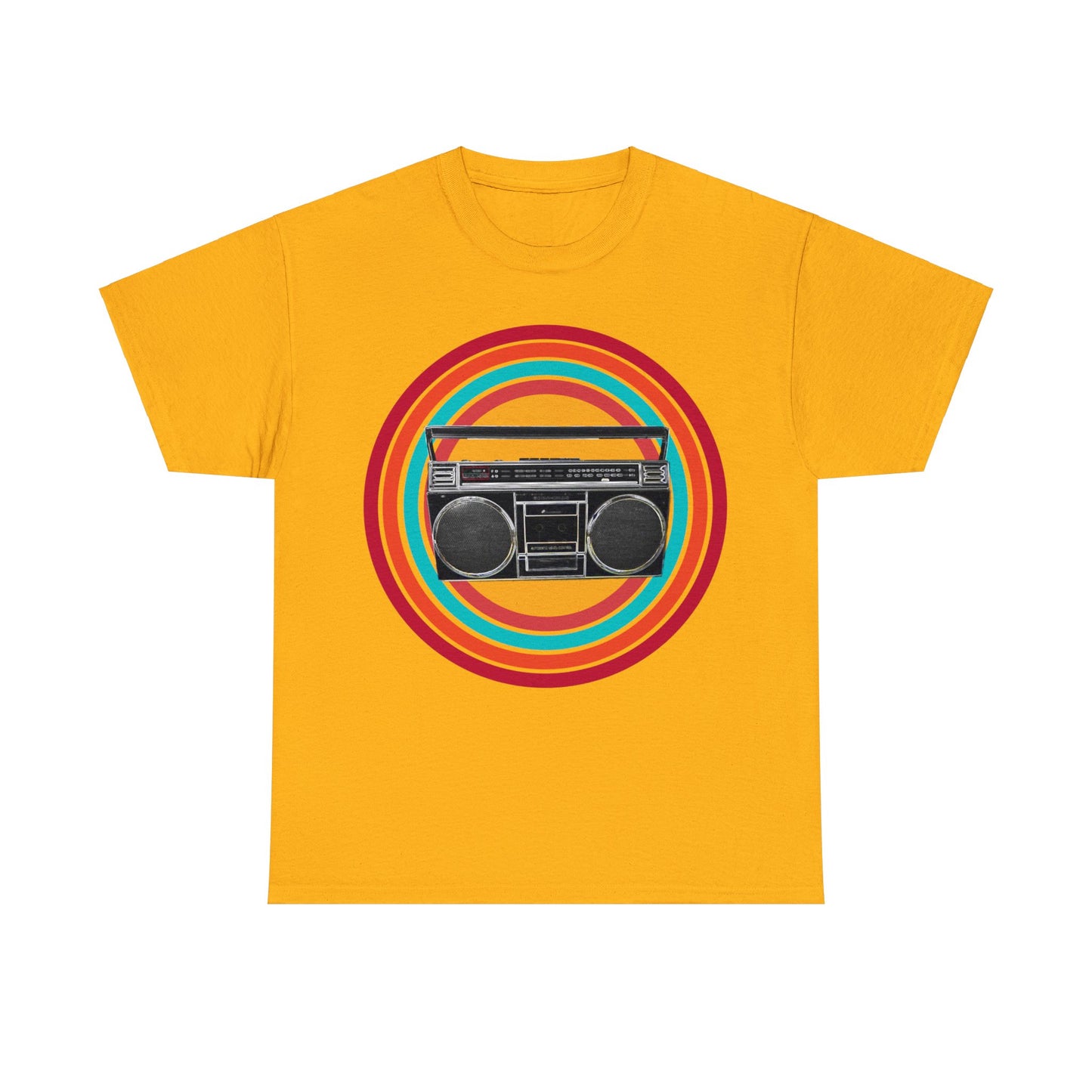 Jam Box, Ghetto Blaster, Boombox, Vintage Radio, Retro Cassette Player Heavy Cotton Tee