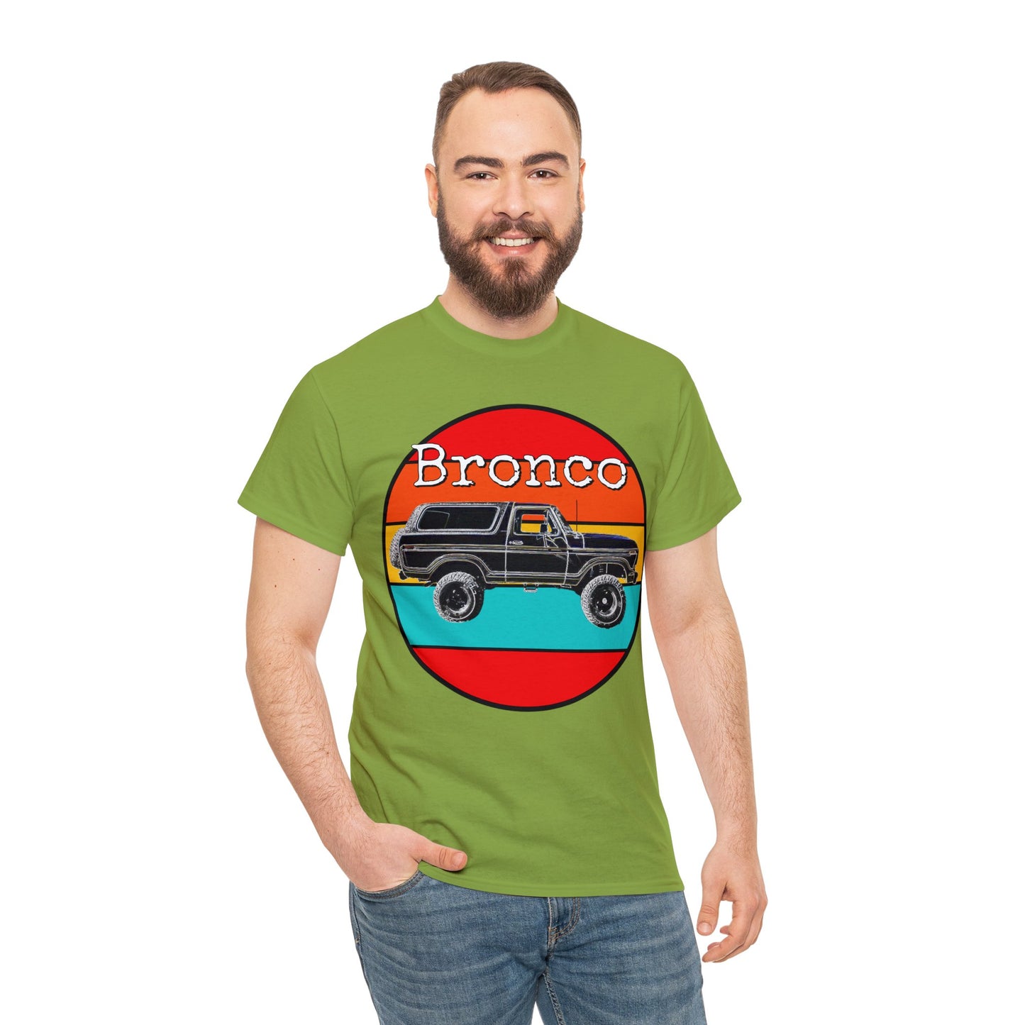 Vintage 4x4 Bronco Truck, Off Road 4 Wheel Drive Heavy Cotton Tee