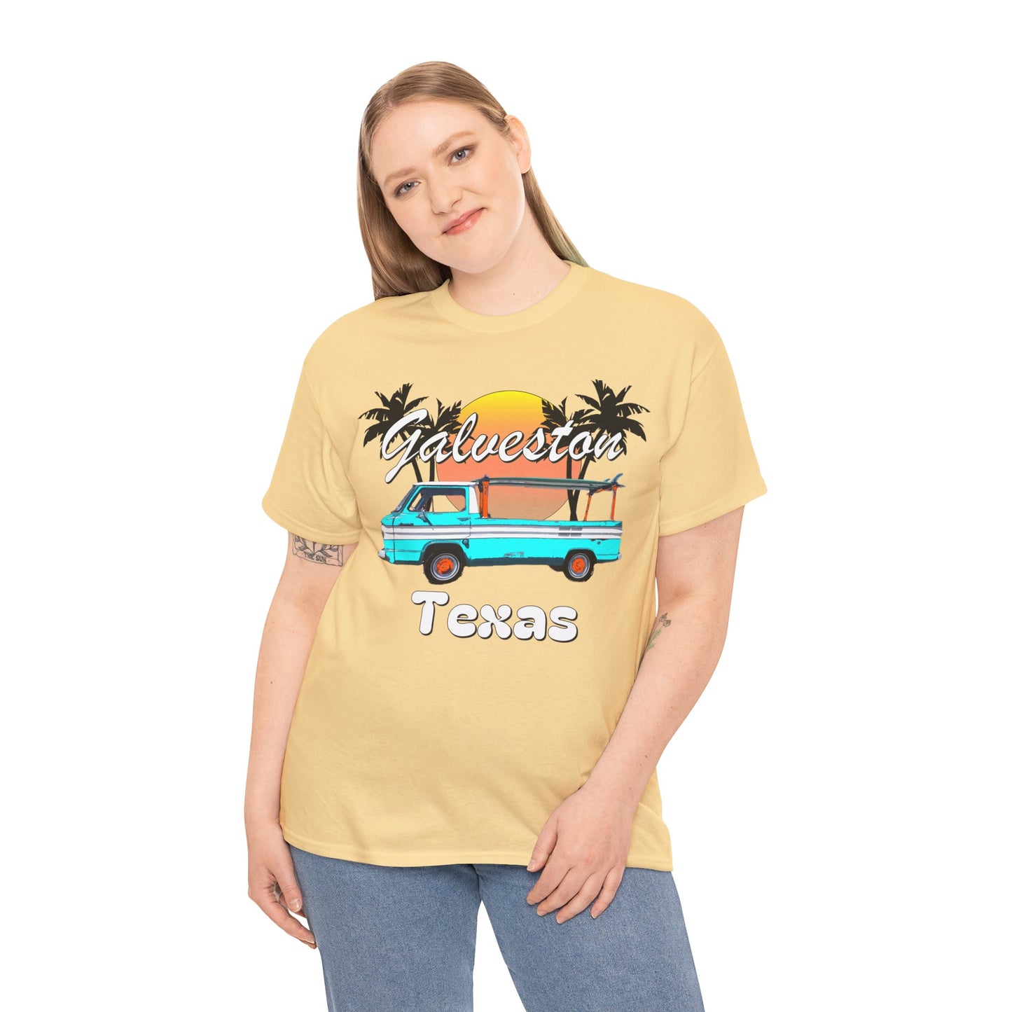 Galveston Island Texas, Galveston Beach, Vintage Galveston Island Heavy Cotton Tee