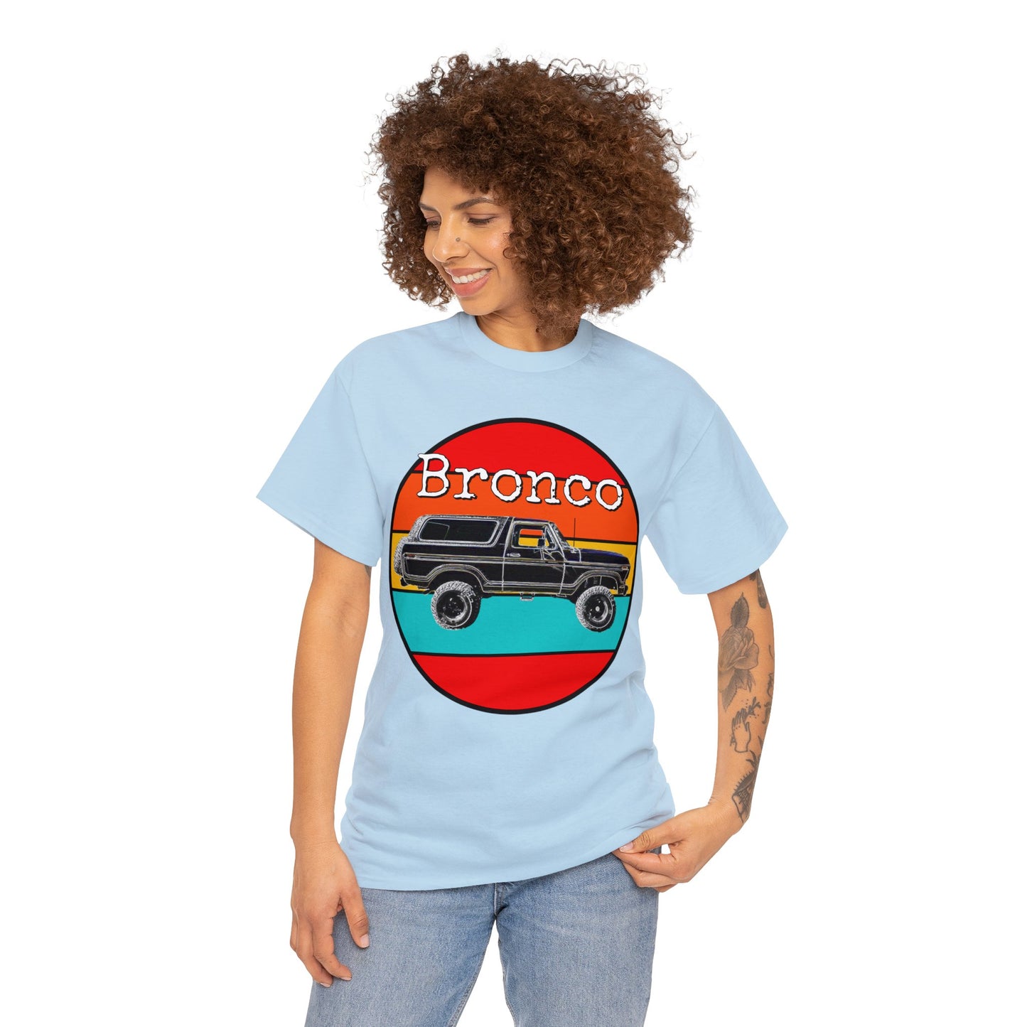 Vintage 4x4 Bronco Truck, Off Road 4 Wheel Drive Heavy Cotton Tee