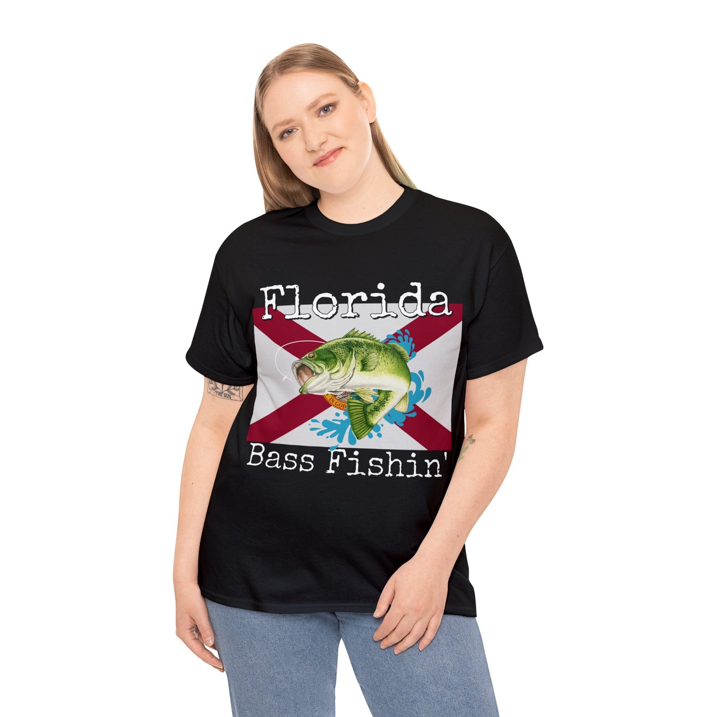 Vintage Florida Flag Bass Fishing Heavy Cotton Tee