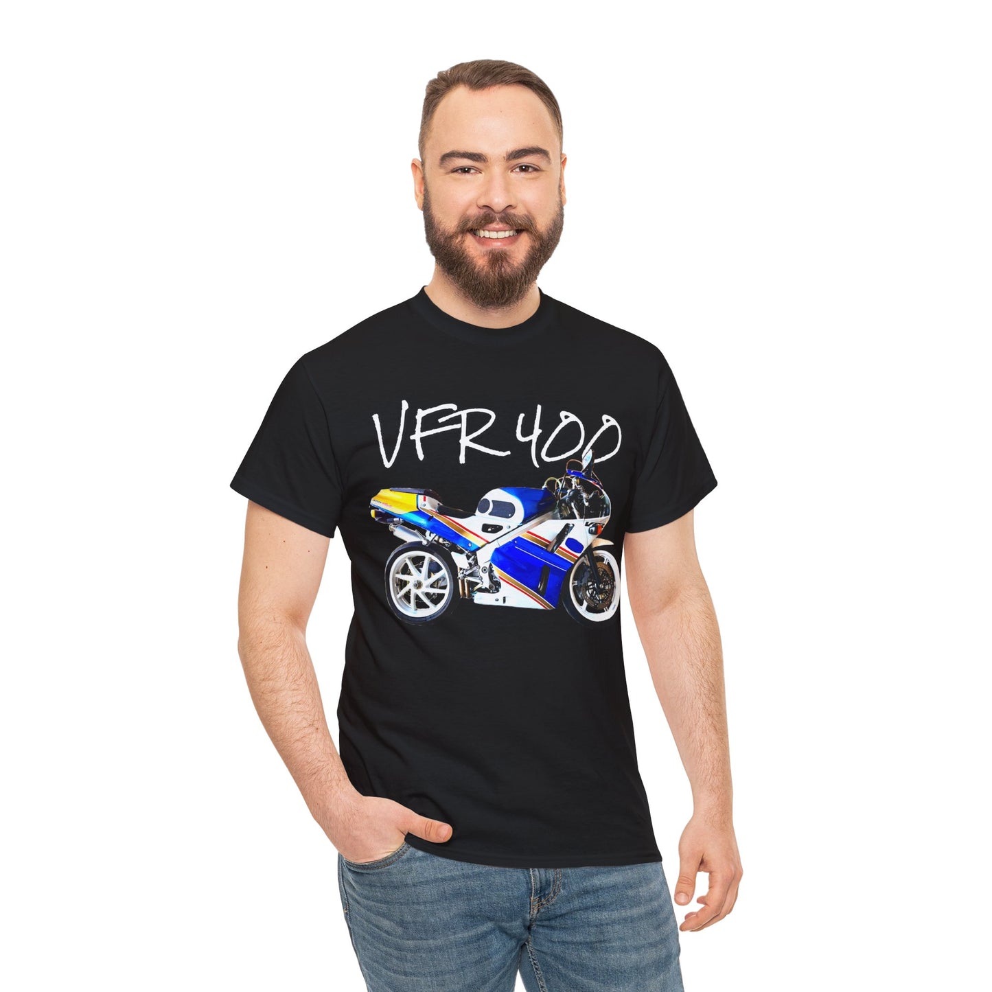 VFR 400 Motorcycle, Street Bike, Street Motorcycle, Sport Bike Heavy Cotton Tee