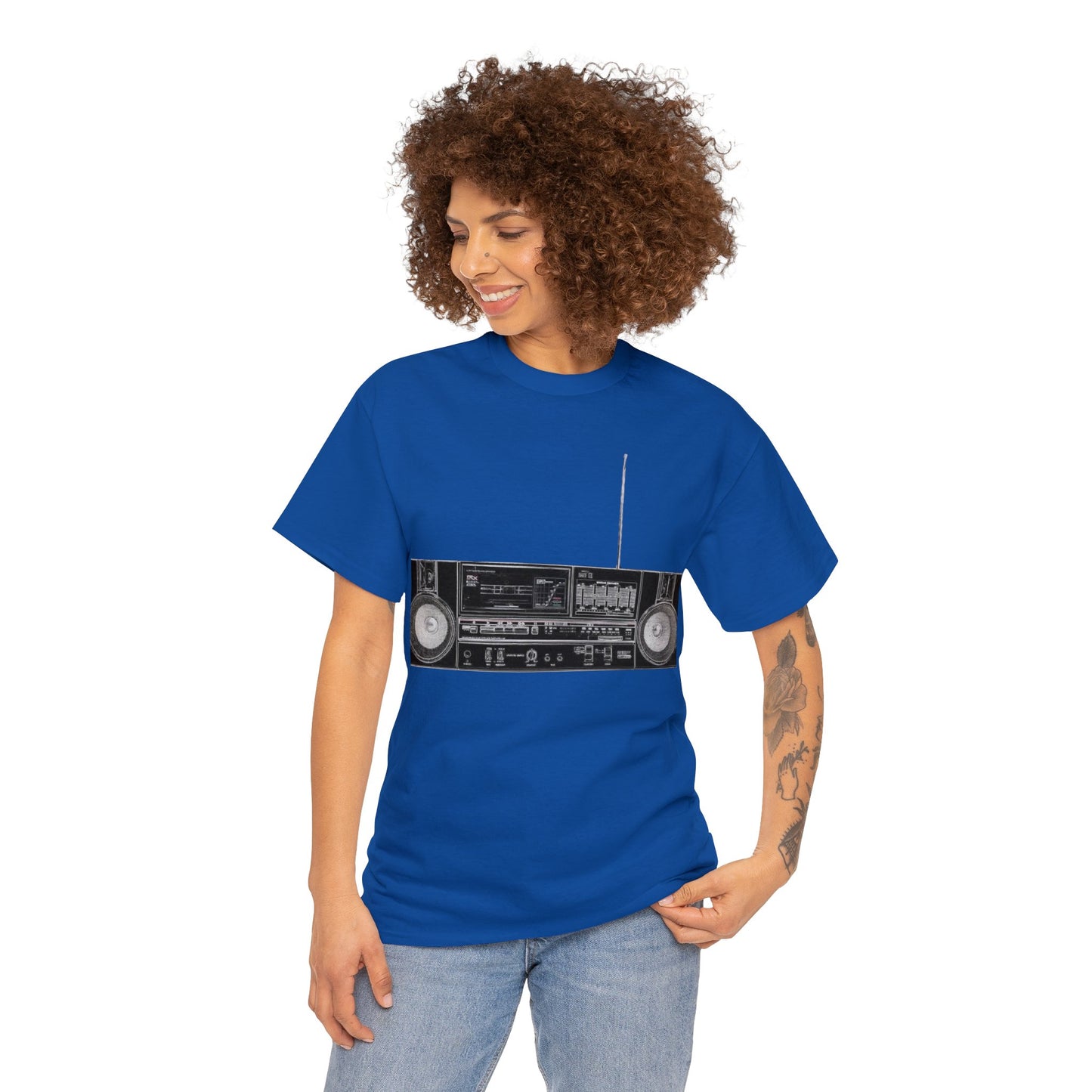 Ghetto Blaster, Jam Box, Boom Box, Vintage Stereo, Audiophile Heavy Cotton Tee