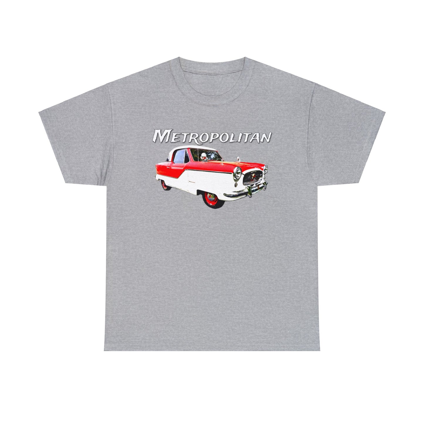 Metropolitan Car, Vintage Nash, Retro Metropolitan Automobile Heavy Cotton Tee