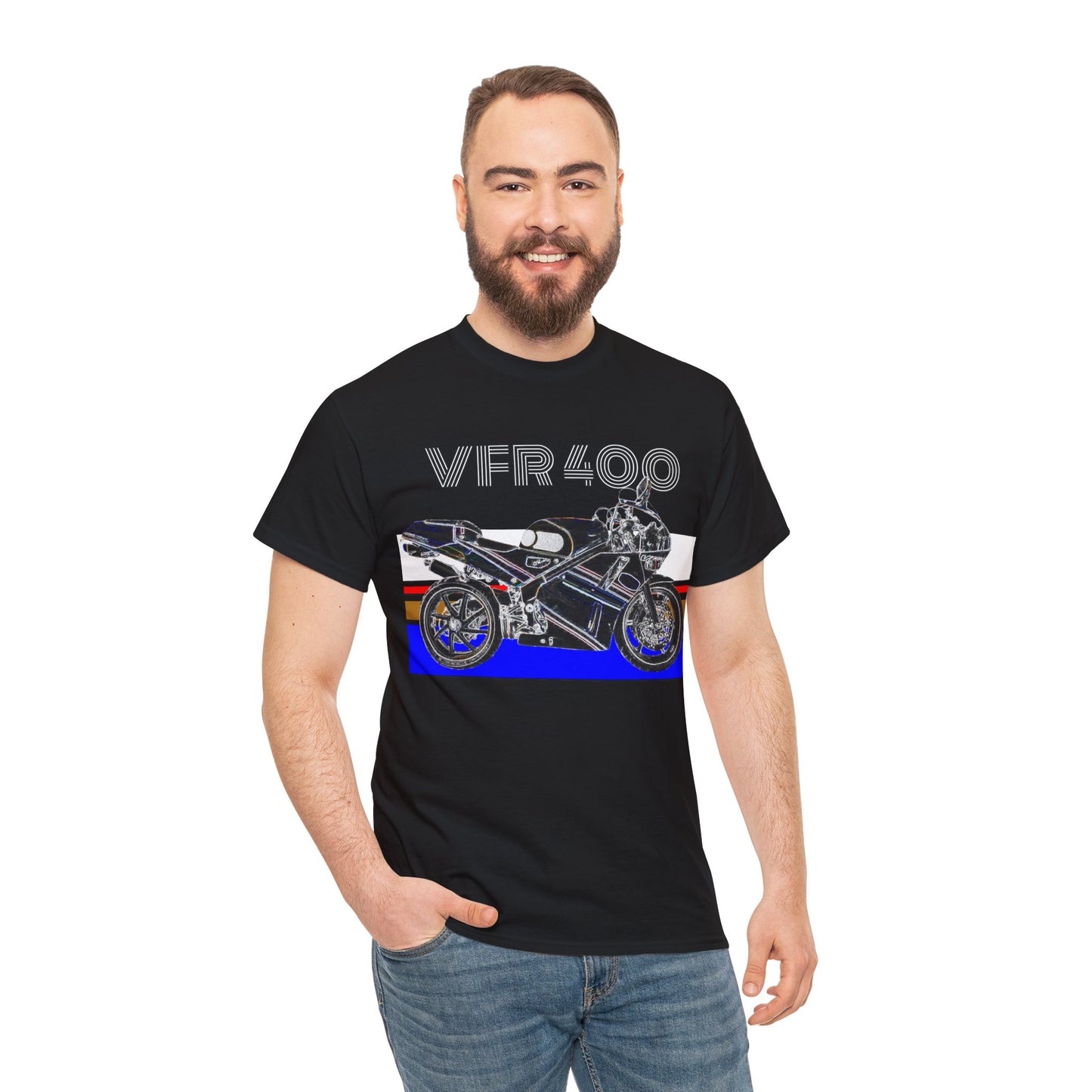 VFR 400 Motorcycle, Street Bike, Street Motorcycle, Sport Bike Heavy Cotton Tee