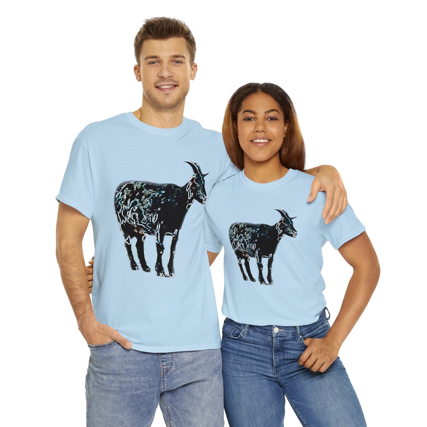 Vintage Retro Farm Goat, Billy Goat Heavy Cotton Tee