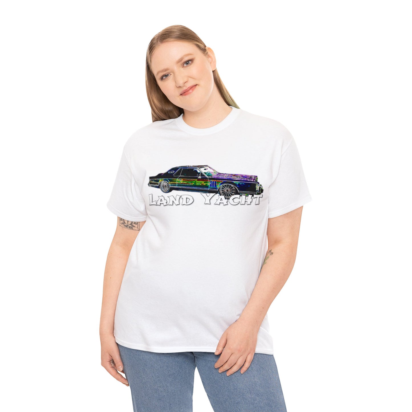 Land Yacht, Mark 5, Mark V, Vintage Car, Antique Automobile, American Car Heavy Cotton Tee