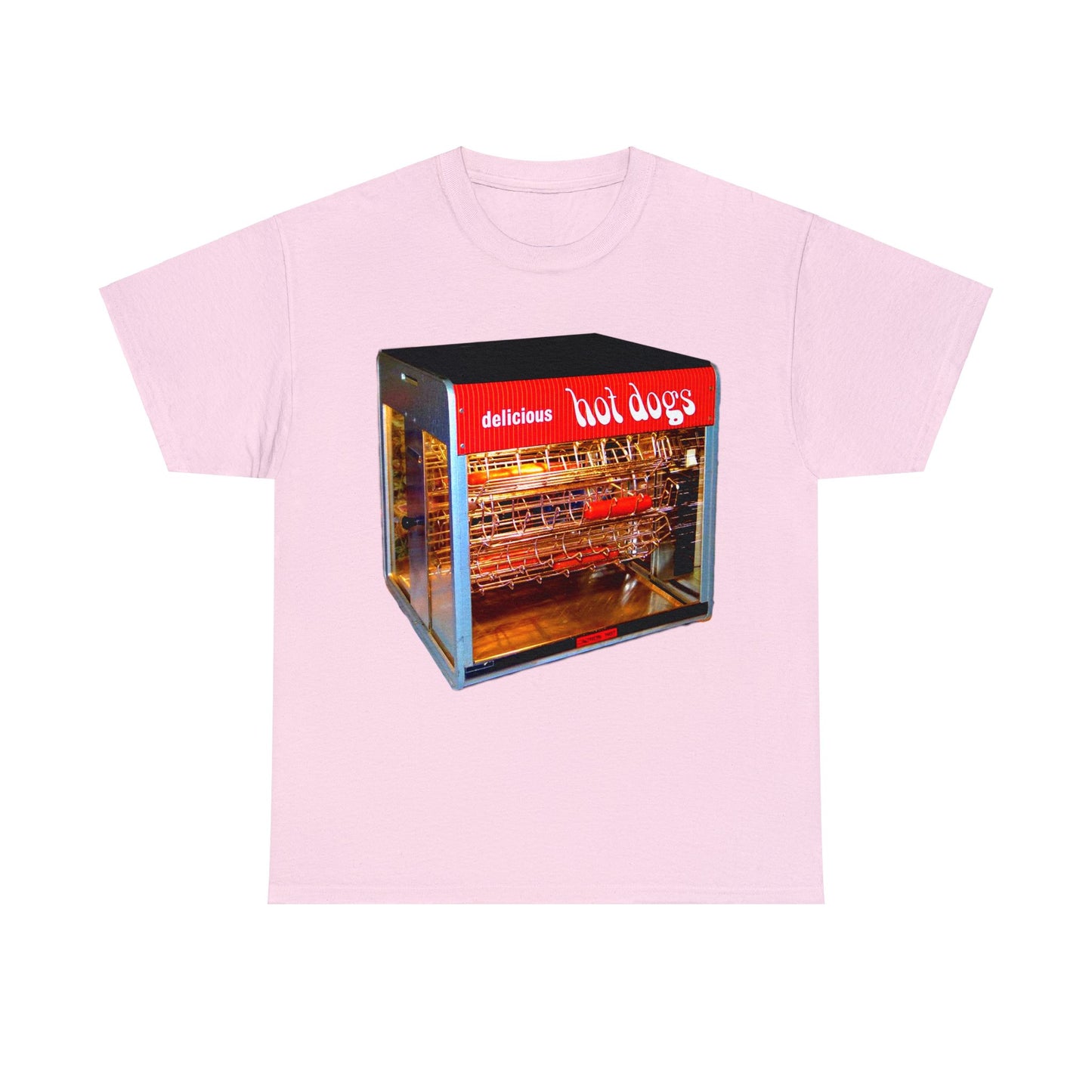 Hot Dog Roller, Hot Dog Vendor, Hot Dog Machine, Delicious Hot Dogs Heavy Cotton Tee
