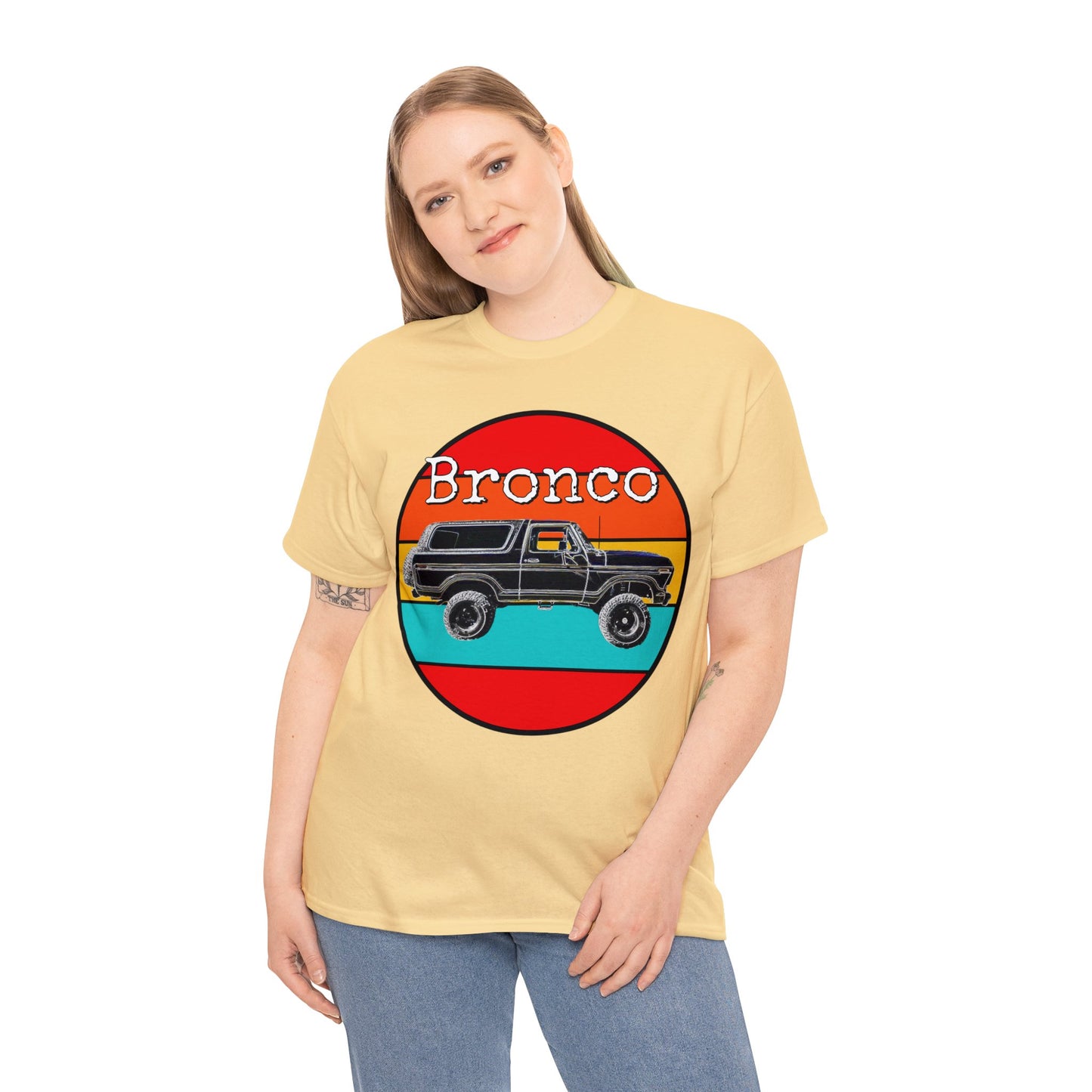 Vintage 4x4 Bronco Truck, Off Road 4 Wheel Drive Heavy Cotton Tee