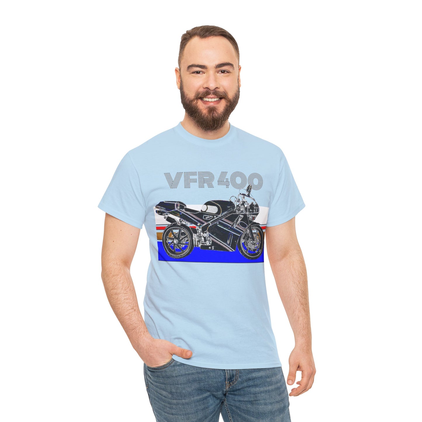 VFR 400 Motorcycle, Street Bike, Street Motorcycle, Sport Bike Heavy Cotton Tee