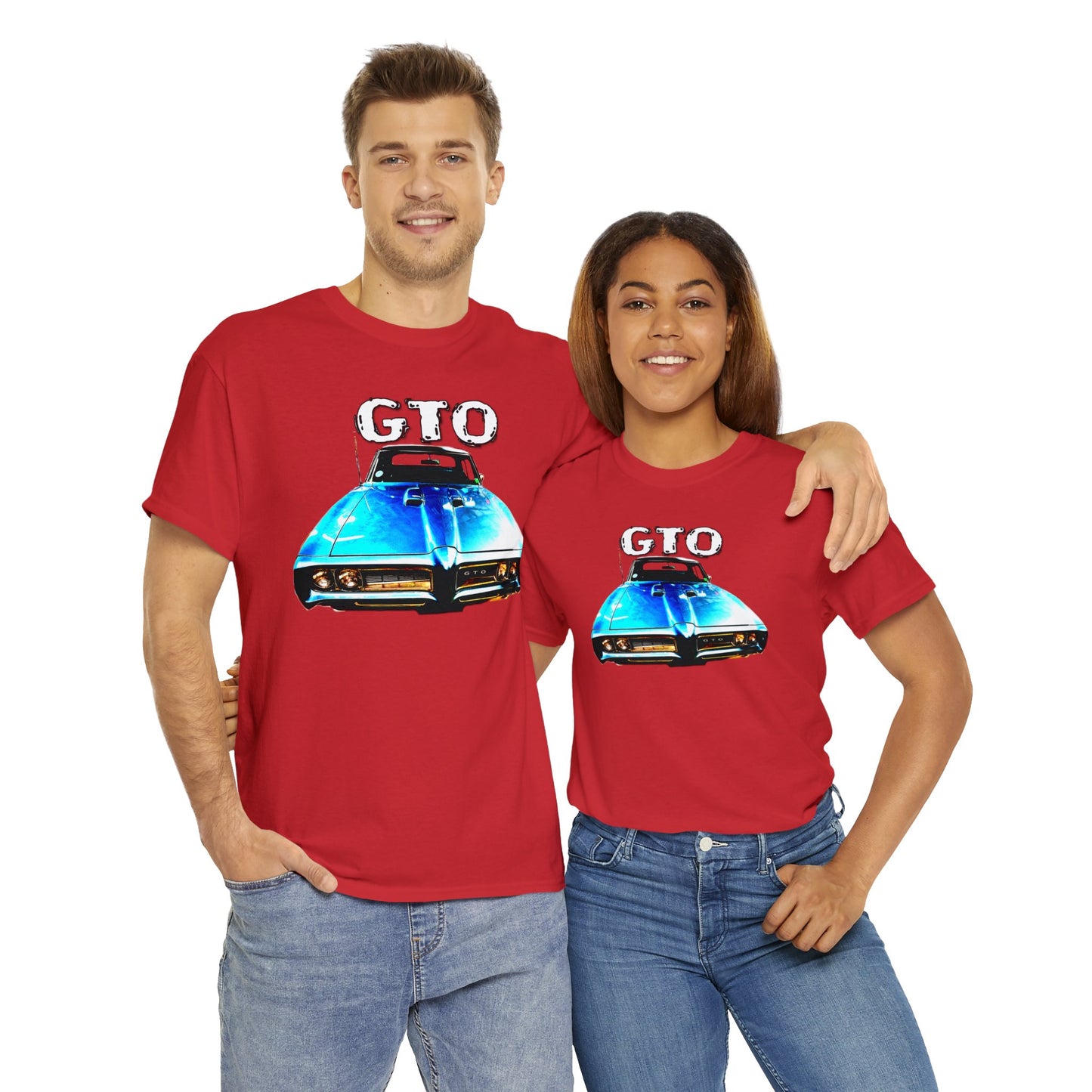 GTO American Muscle Car Vintage Retro Pontiac Heavy Cotton Tee