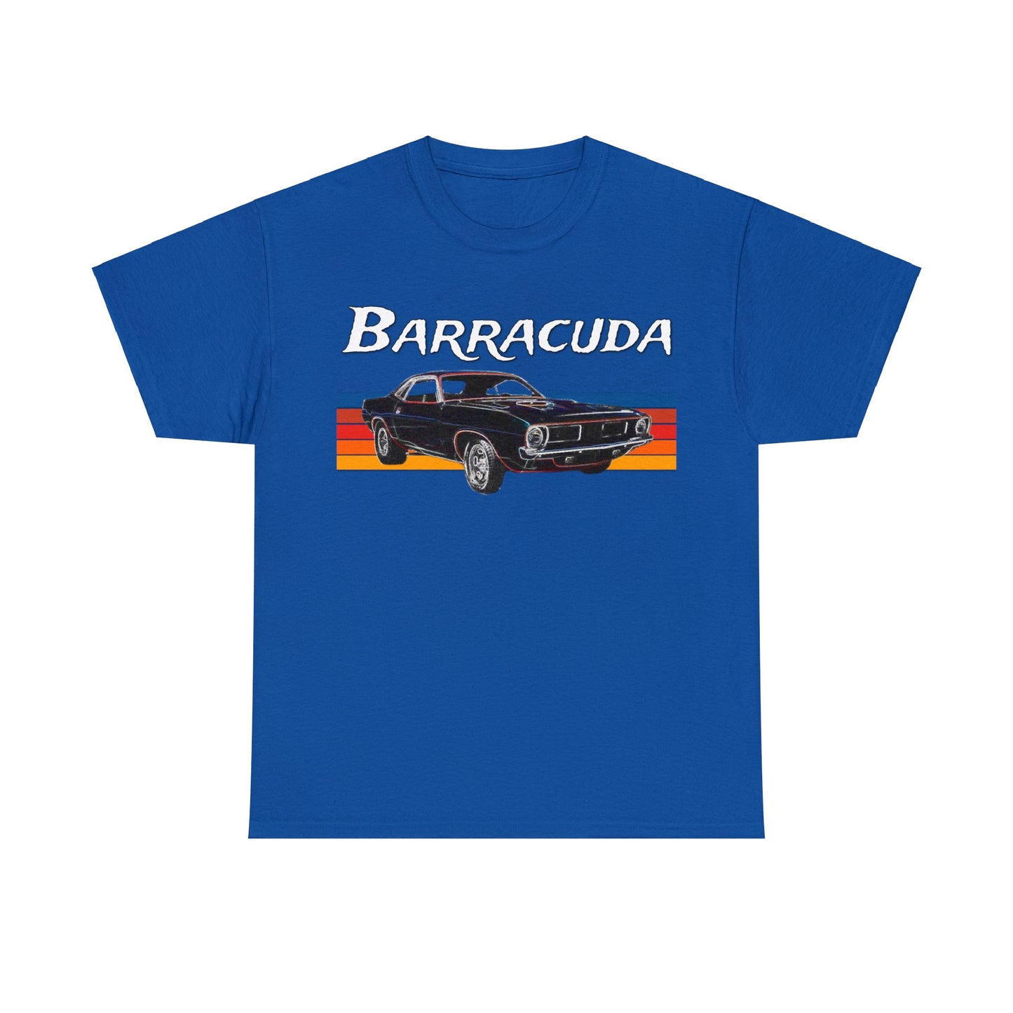 Barracuda Muscle Car, Cuda American Muscle Car, 1970s Car Heavy Cotton Tee