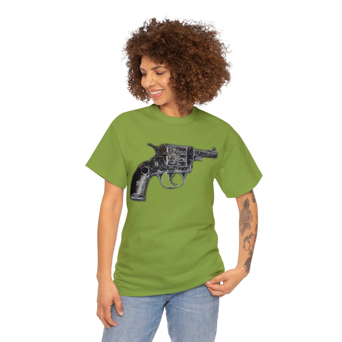 Vintage Pistol Revolver 22 Caliber Heavy Cotton Tee