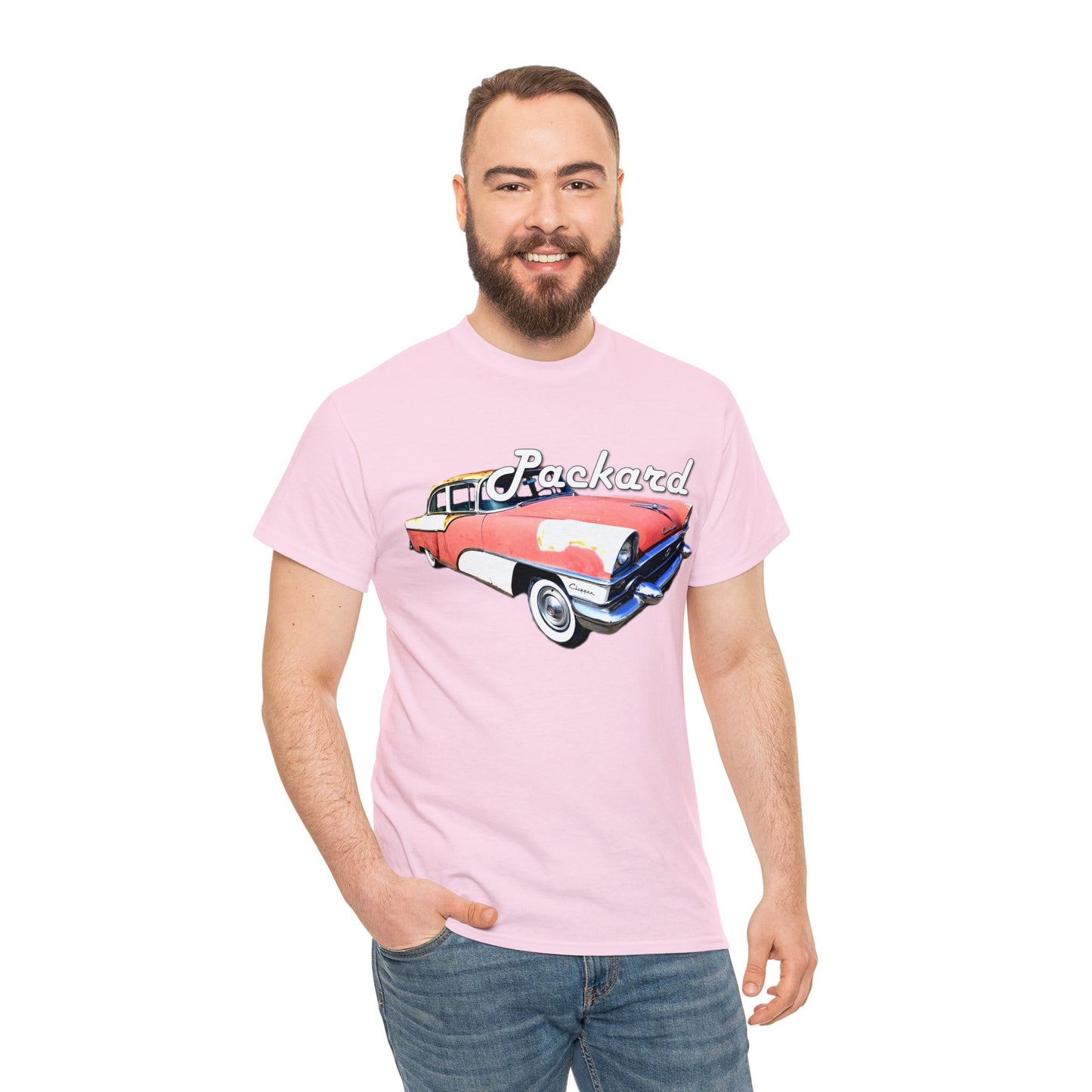 Packard Clipper, Vintage Car, Retro American Automobile Heavy Cotton Tee