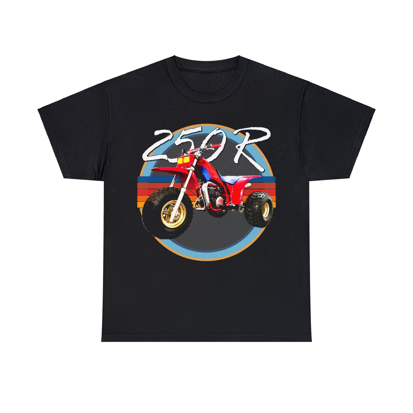 250R Three Wheeler, Retro Three Wheeler, 2 Stroke 3 Wheeler, ATV, ATC Heavy Cotton Tee