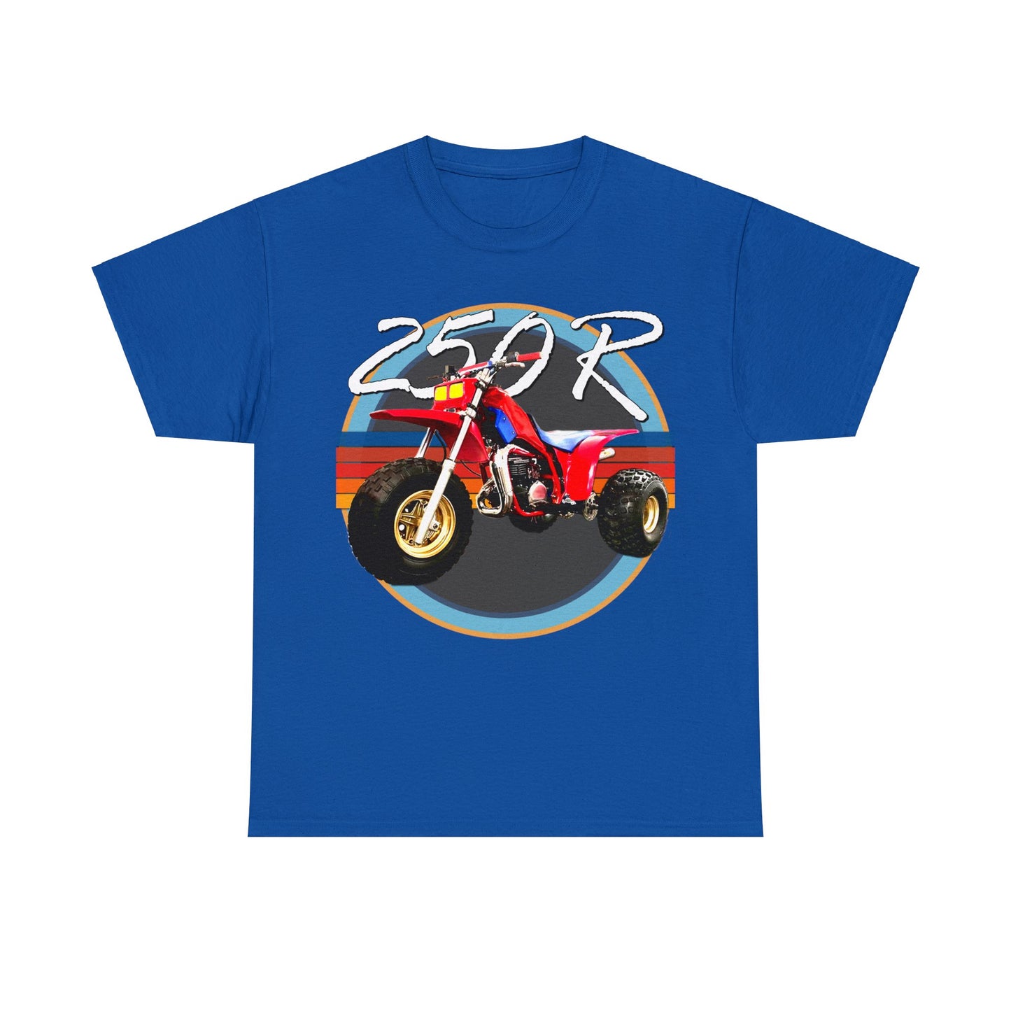 250R Three Wheeler, Retro Three Wheeler, 2 Stroke 3 Wheeler, ATV, ATC Heavy Cotton Tee