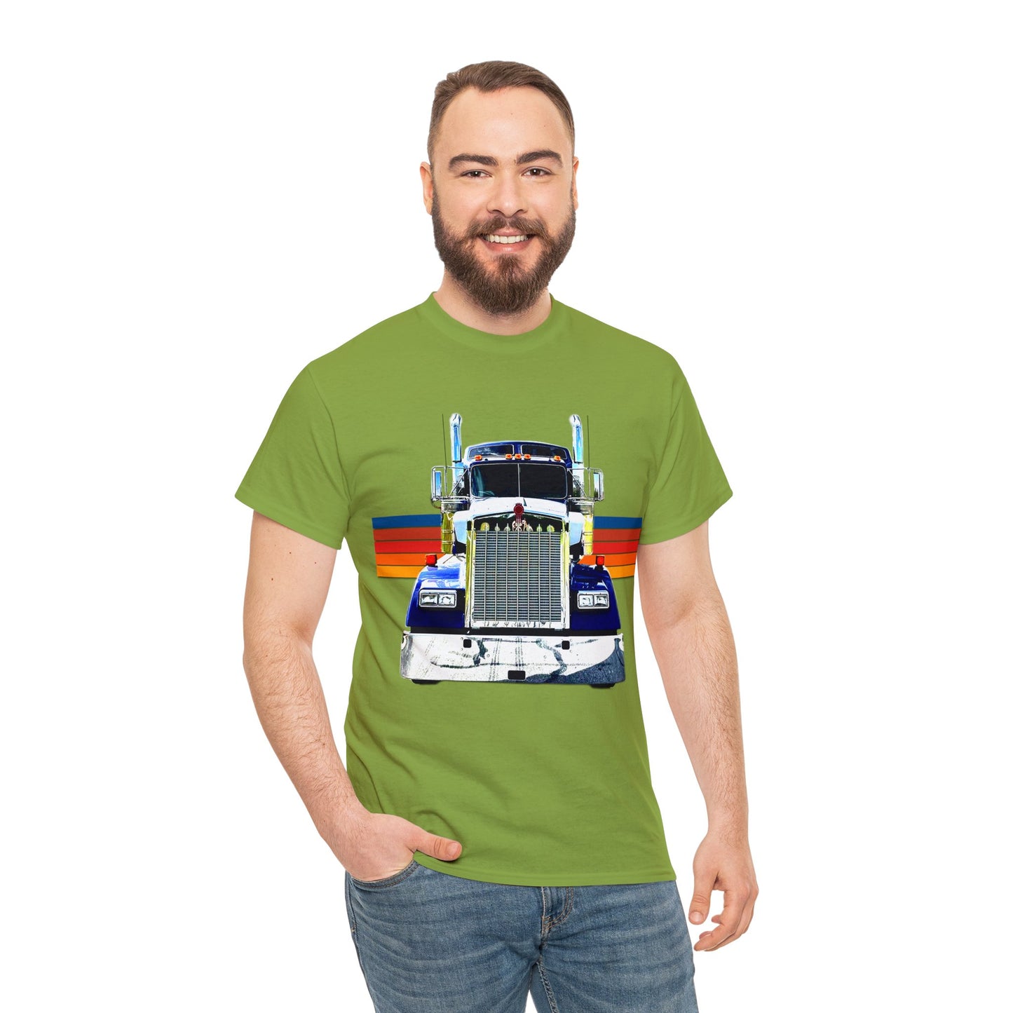 Bobtail Truck, 18 Wheeler, Ken, Trucker, Gift for Trucker Heavy Cotton Tee