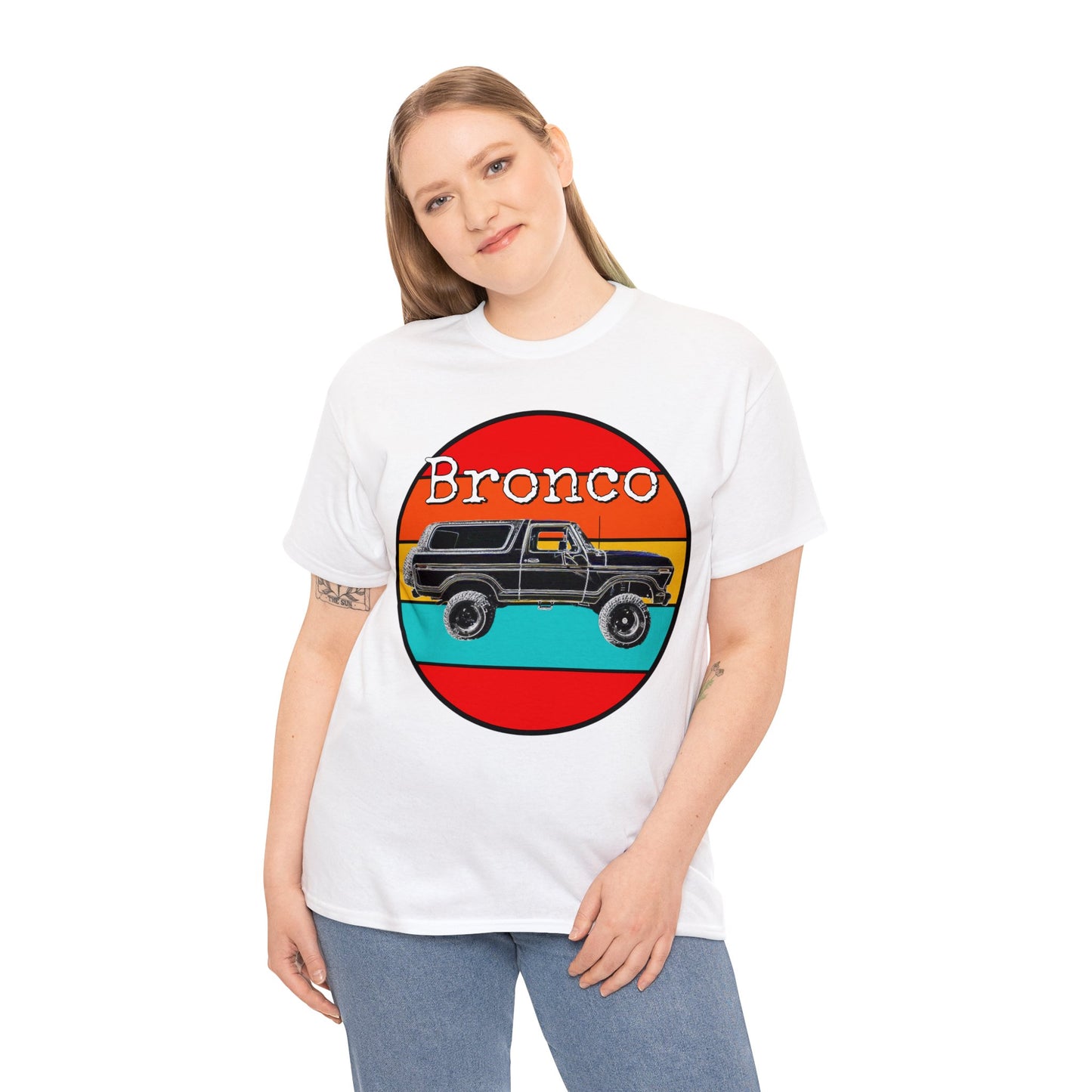 Vintage 4x4 Bronco Truck, Off Road 4 Wheel Drive Heavy Cotton Tee