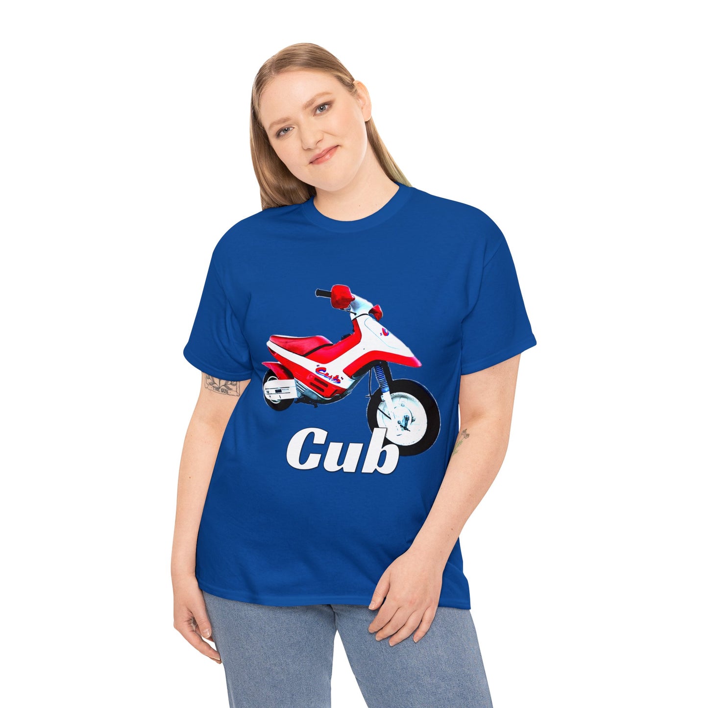 Vintage Cub Motorcycle, Cub Mini Bike, Retro Cub Motocross Bike Heavy Cotton Tee