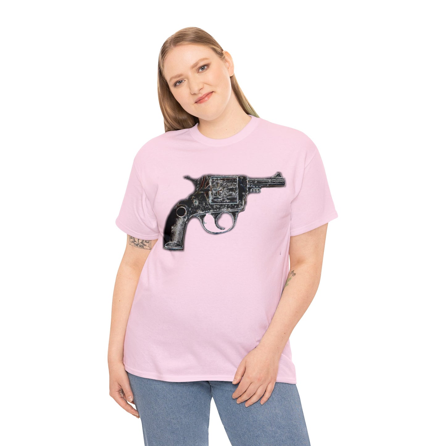 Vintage Pistol Revolver 22 Caliber Heavy Cotton Tee