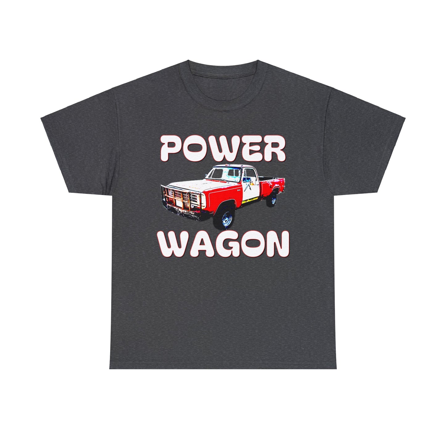 Power Wagon Pickup Truck, Vintage Pick Up Truck, Retro Truck Heavy Cotton Tee