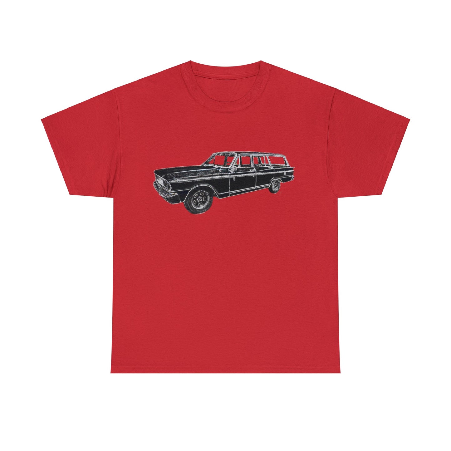 Vintage 1960s Station Wagon, Station Wagon, Family Car Heavy Cotton Tee