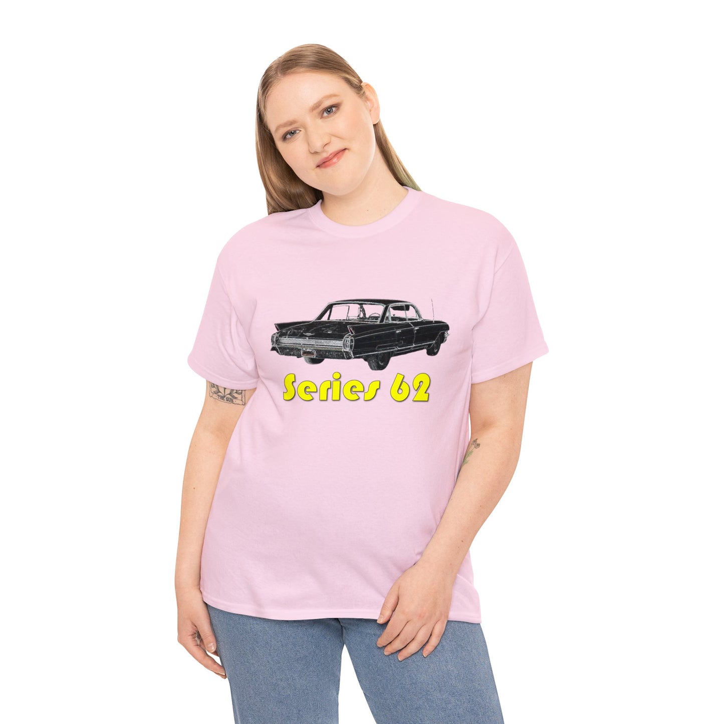 Series 62, Caddy, Vintage Car, Antique American Automobile, Retro Car Heavy Cotton Tee