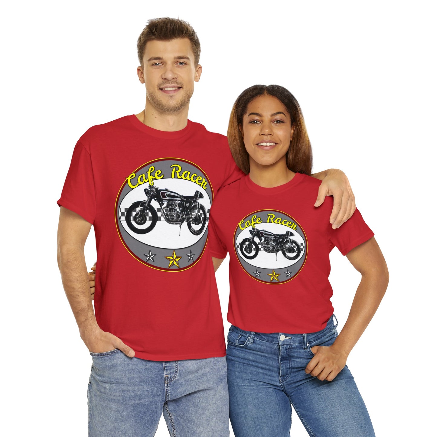 Cafe Racer Motorcycle, Street Bike, Street Motorcycle Heavy Cotton Tee