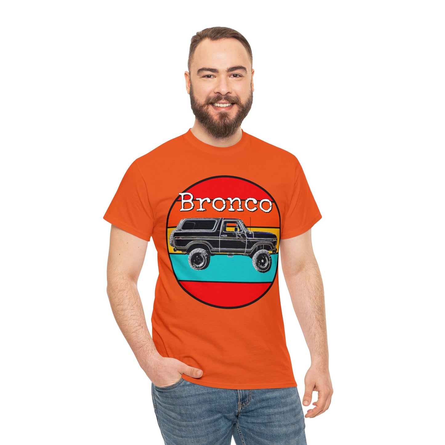 Vintage 4x4 Bronco Truck, Off Road 4 Wheel Drive Heavy Cotton Tee