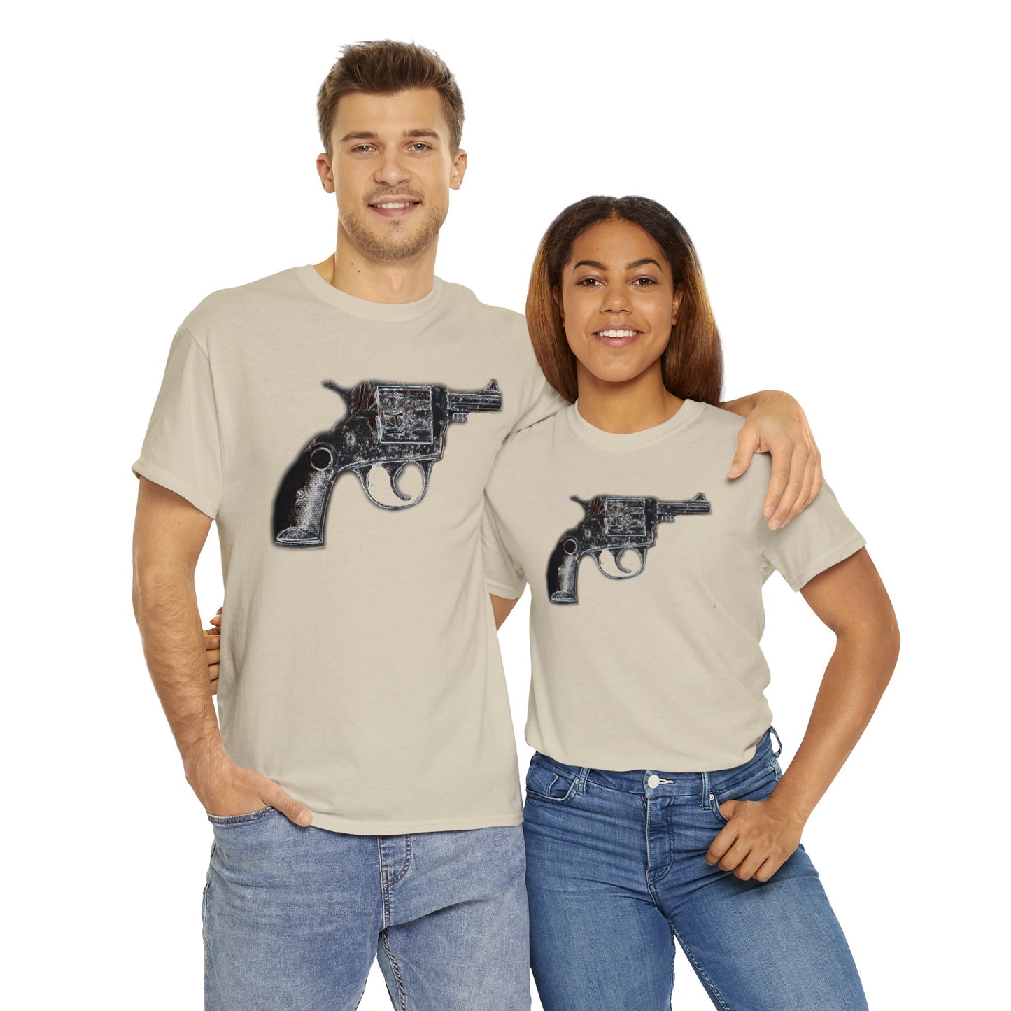 Vintage Pistol Revolver 22 Caliber Heavy Cotton Tee