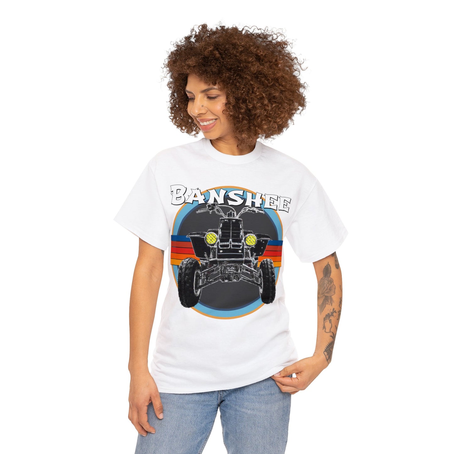 Banshee Quad ATV, Banshee Four Wheeler, Quad Bike Heavy Cotton Tee