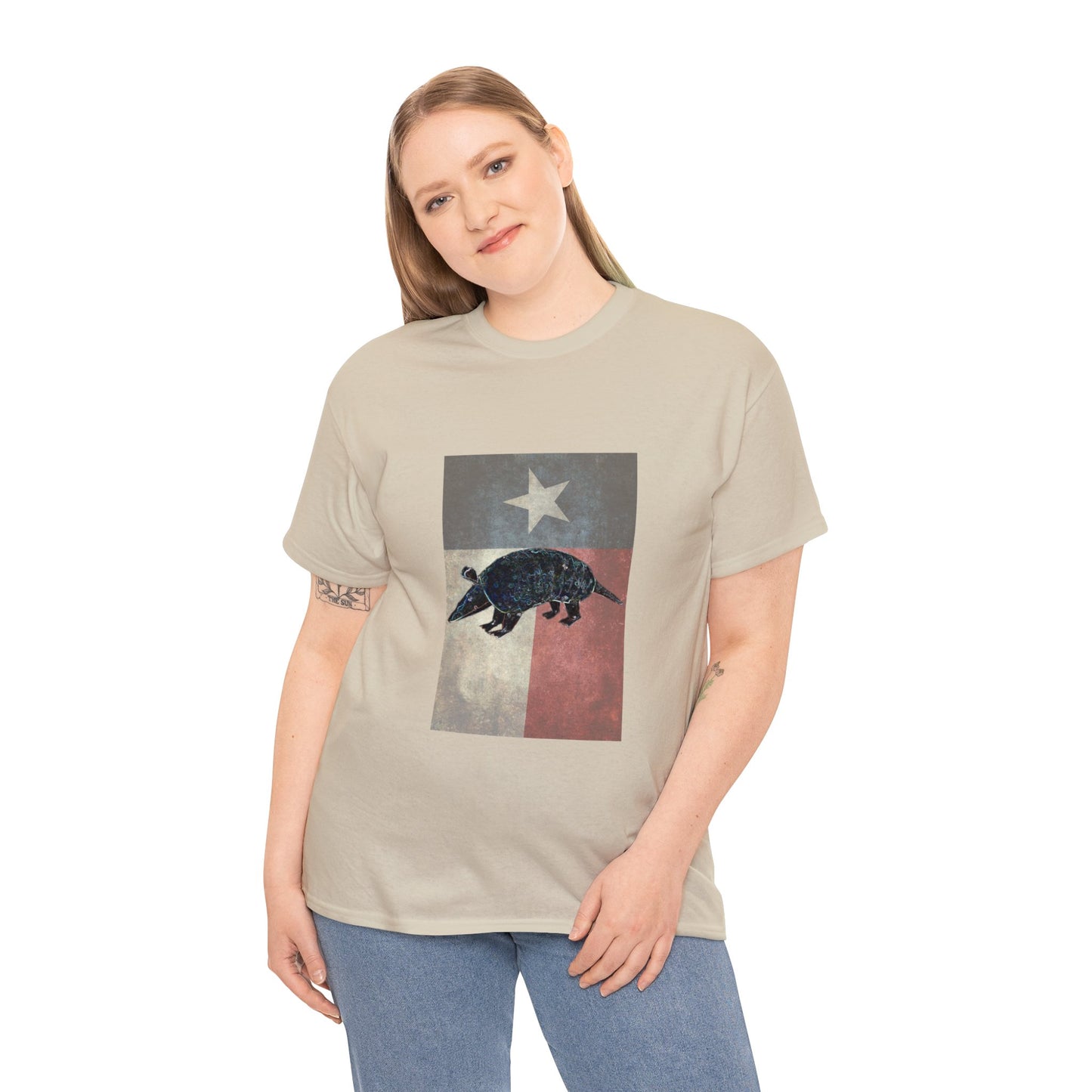 Vintage Texas Flag Armadillo Heavy Cotton Tee