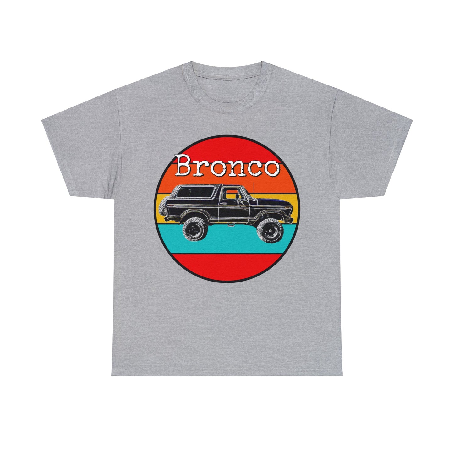 Vintage 4x4 Bronco Truck, Off Road 4 Wheel Drive Heavy Cotton Tee