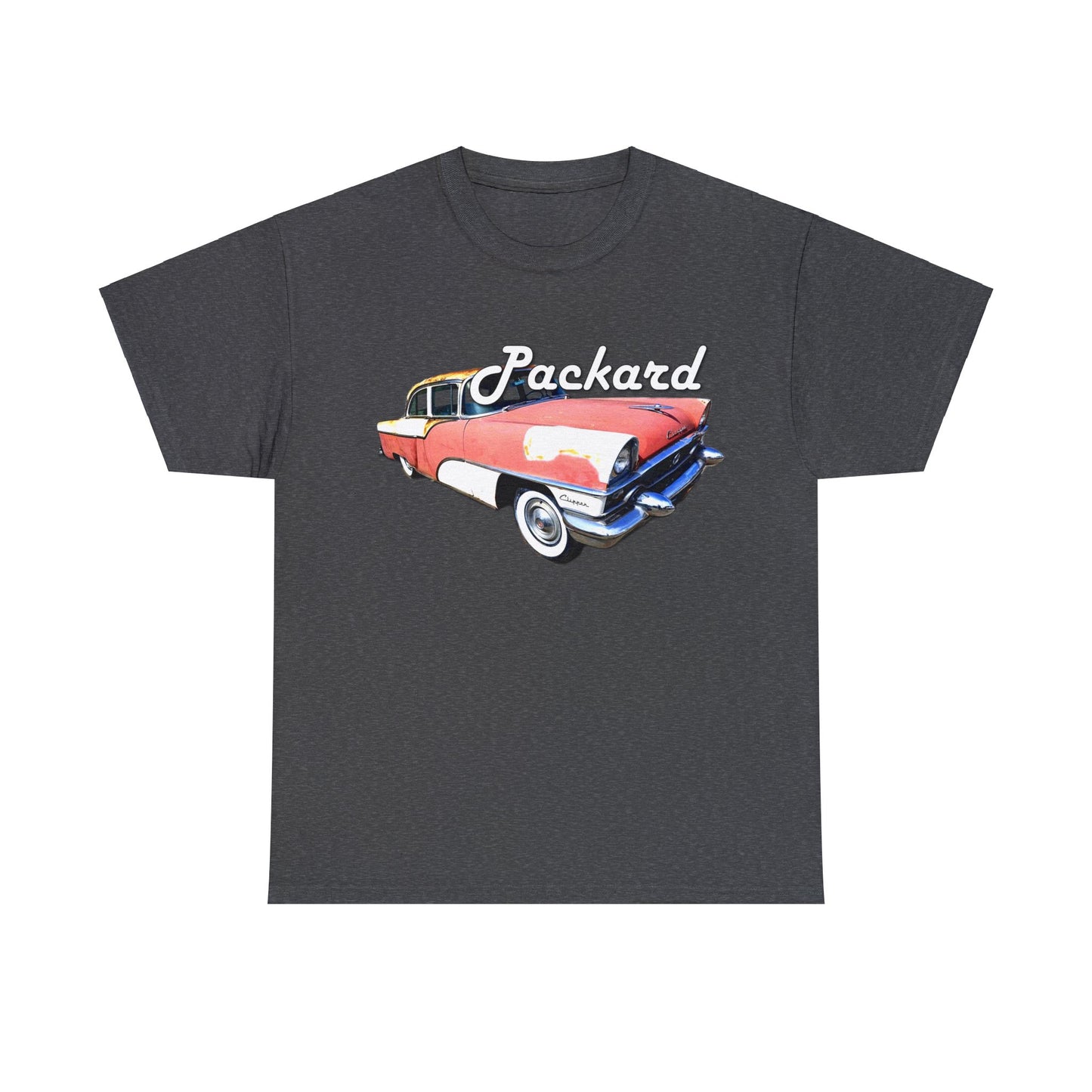 Packard Clipper, Vintage Car, Retro American Automobile Heavy Cotton Tee