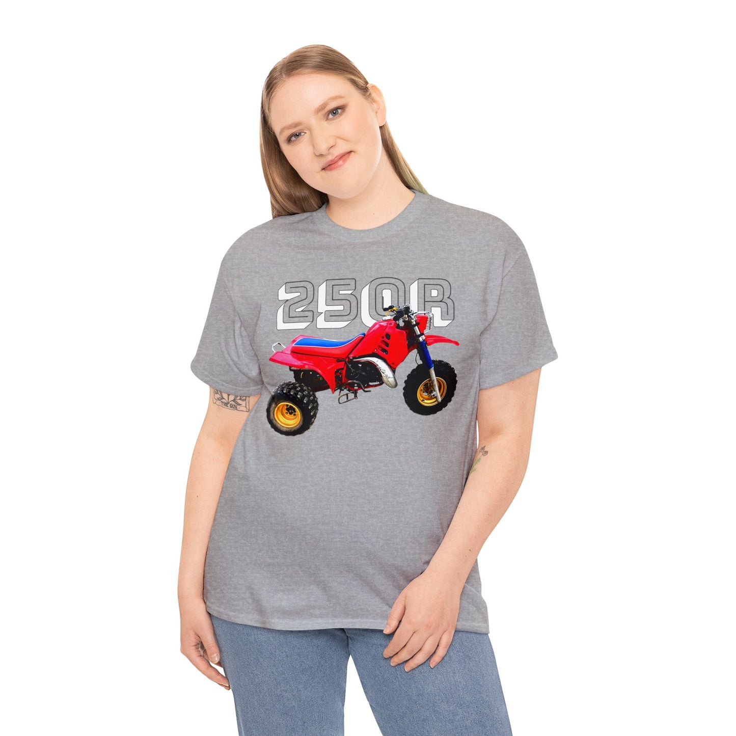 250R Three Wheeler, Retro Three Wheeler, 2 Stroke 3 Wheeler, ATV, ATC Heavy Cotton Tee