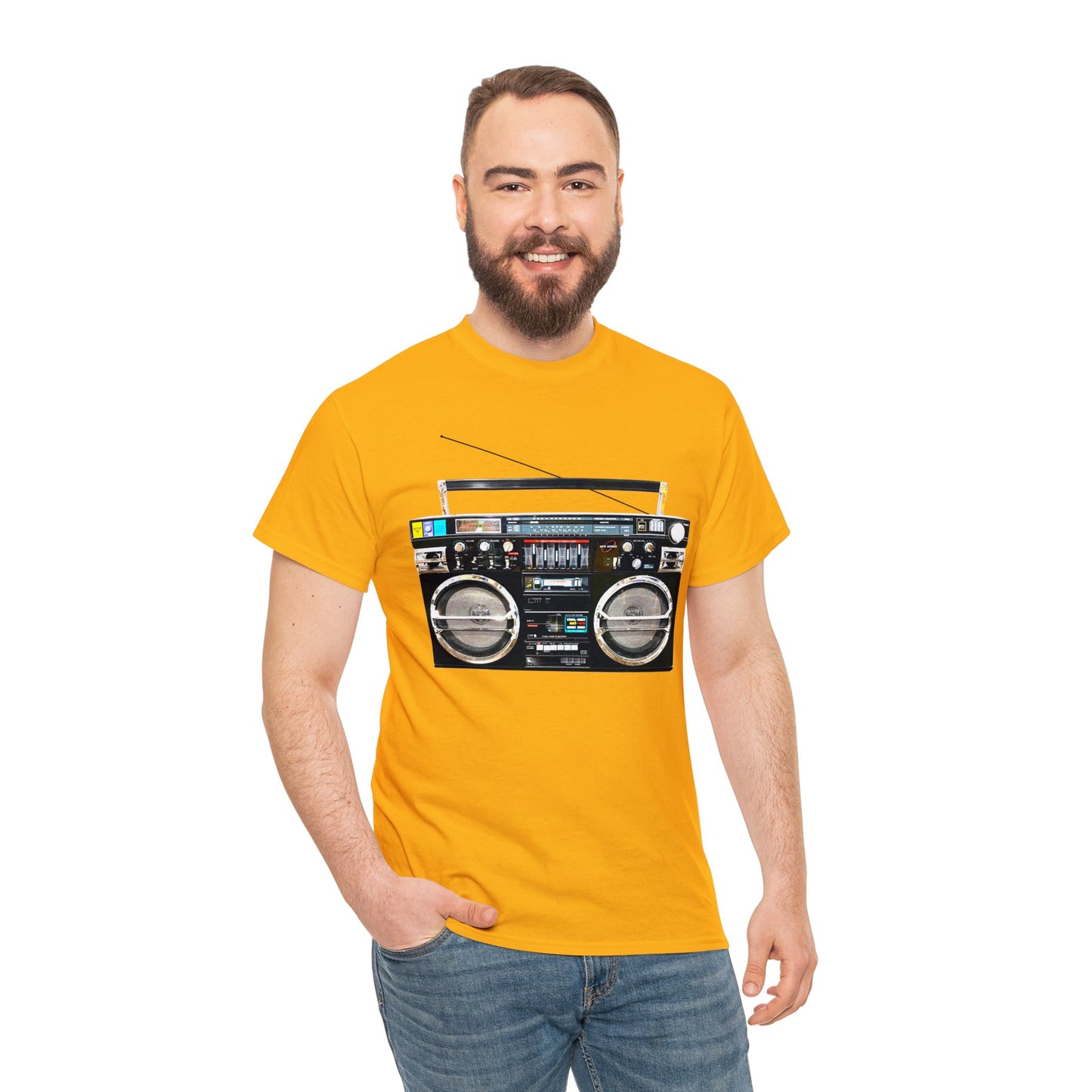 Jambox, Boom Box, Ghetto Blaster, Radio, Tape Player Heavy Cotton Tee