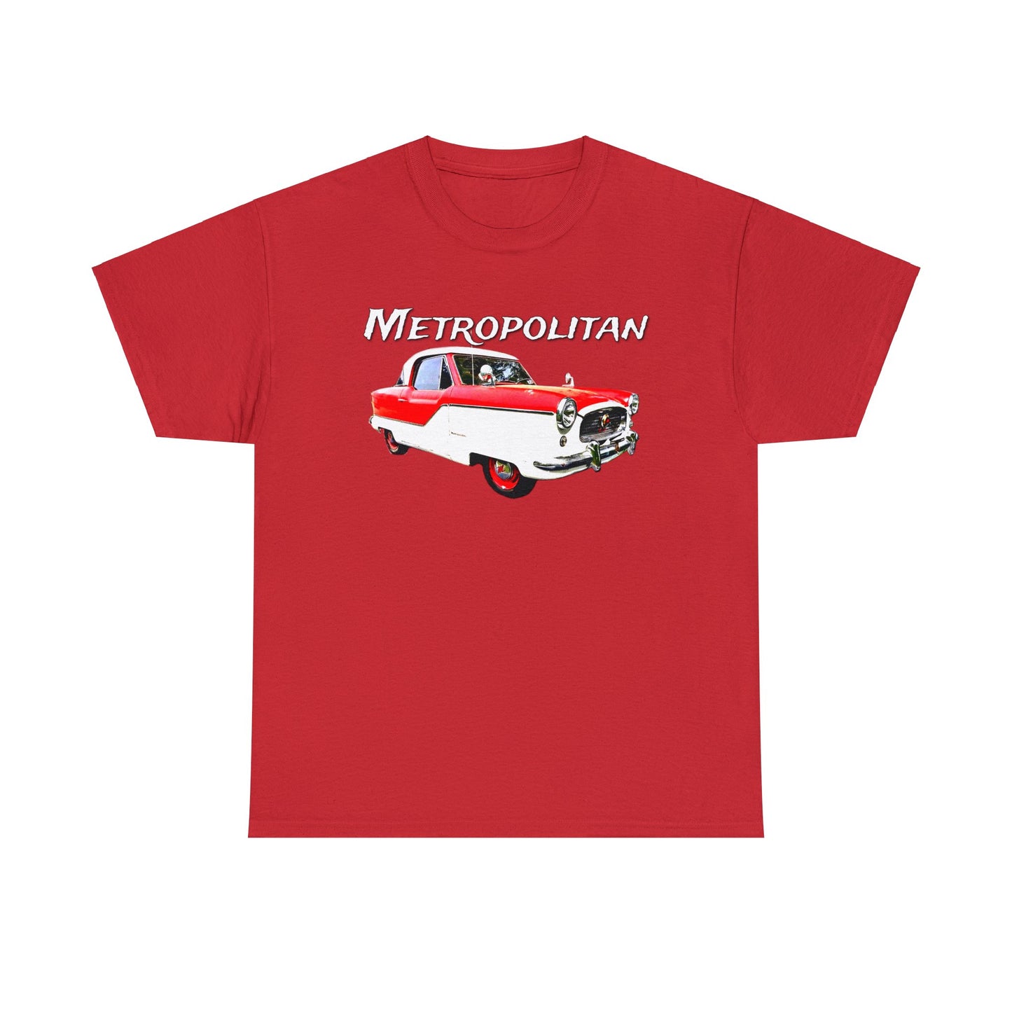 Metropolitan Car, Vintage Nash, Retro Metropolitan Automobile Heavy Cotton Tee