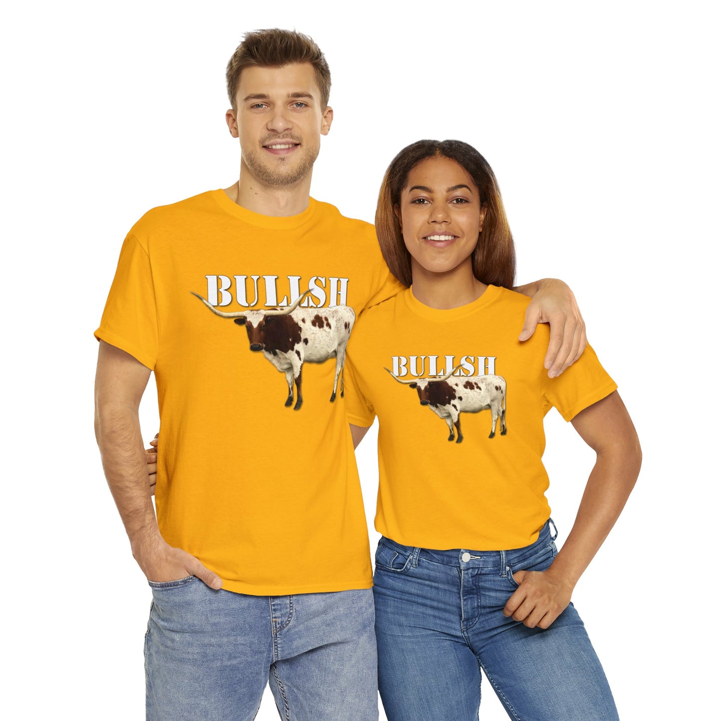 Bullsh, Longhorn, Cow, Cattle, Funny, Texas, Country Heavy Cotton Tee